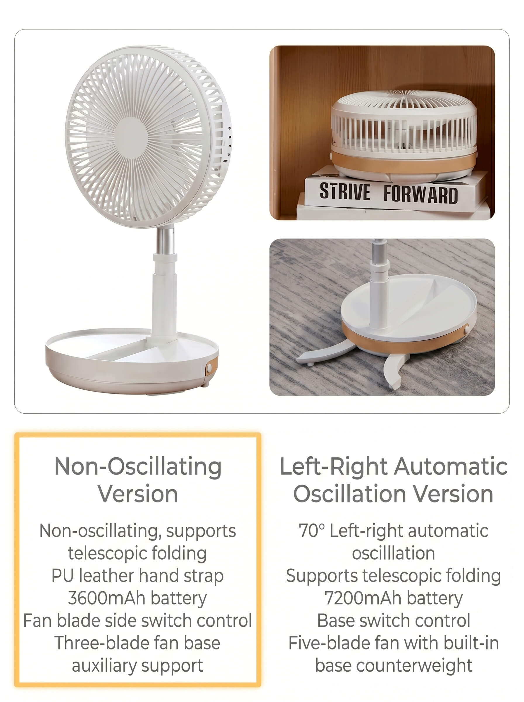 instant folding storage fan
