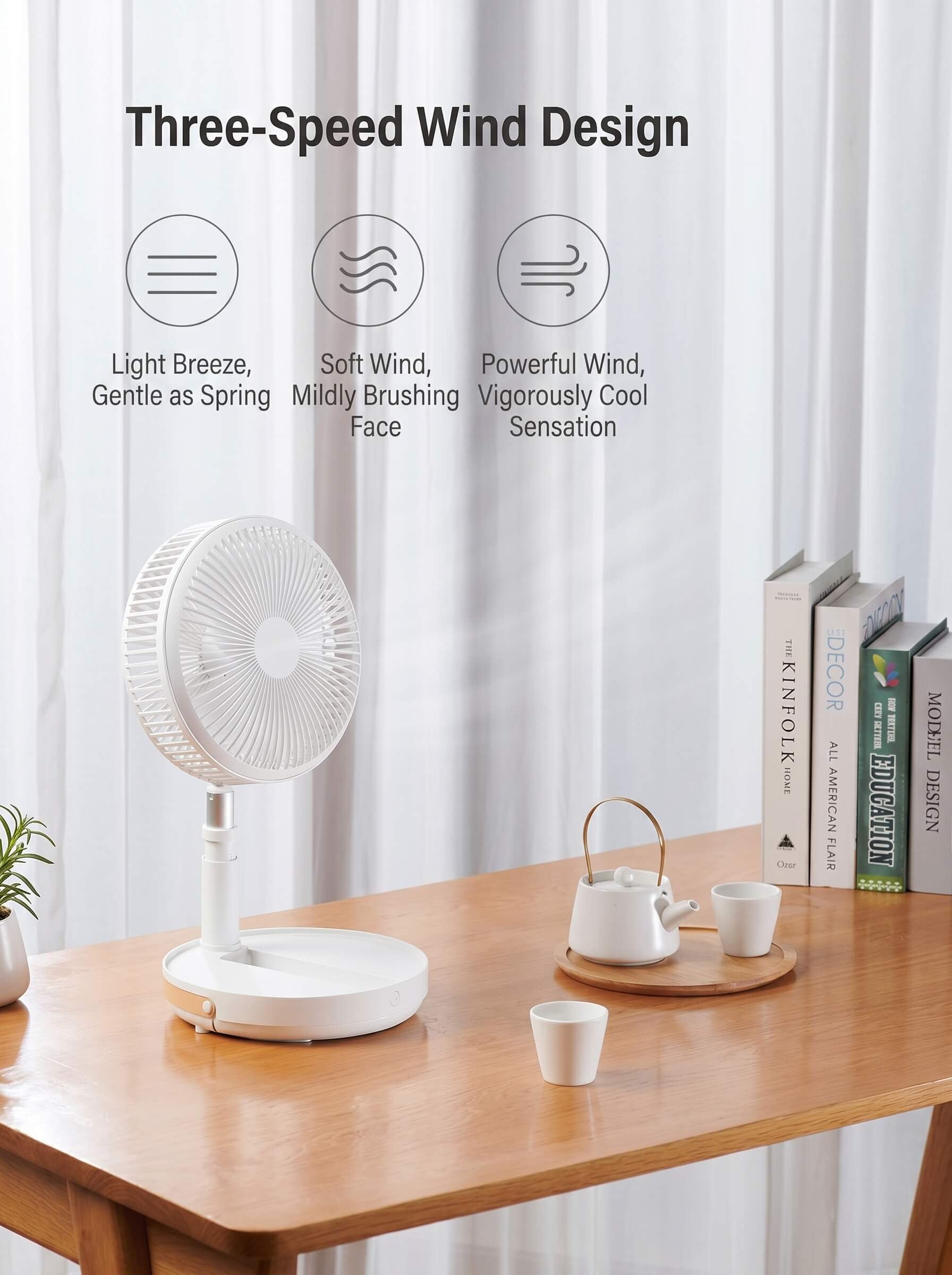 instant folding storage fan