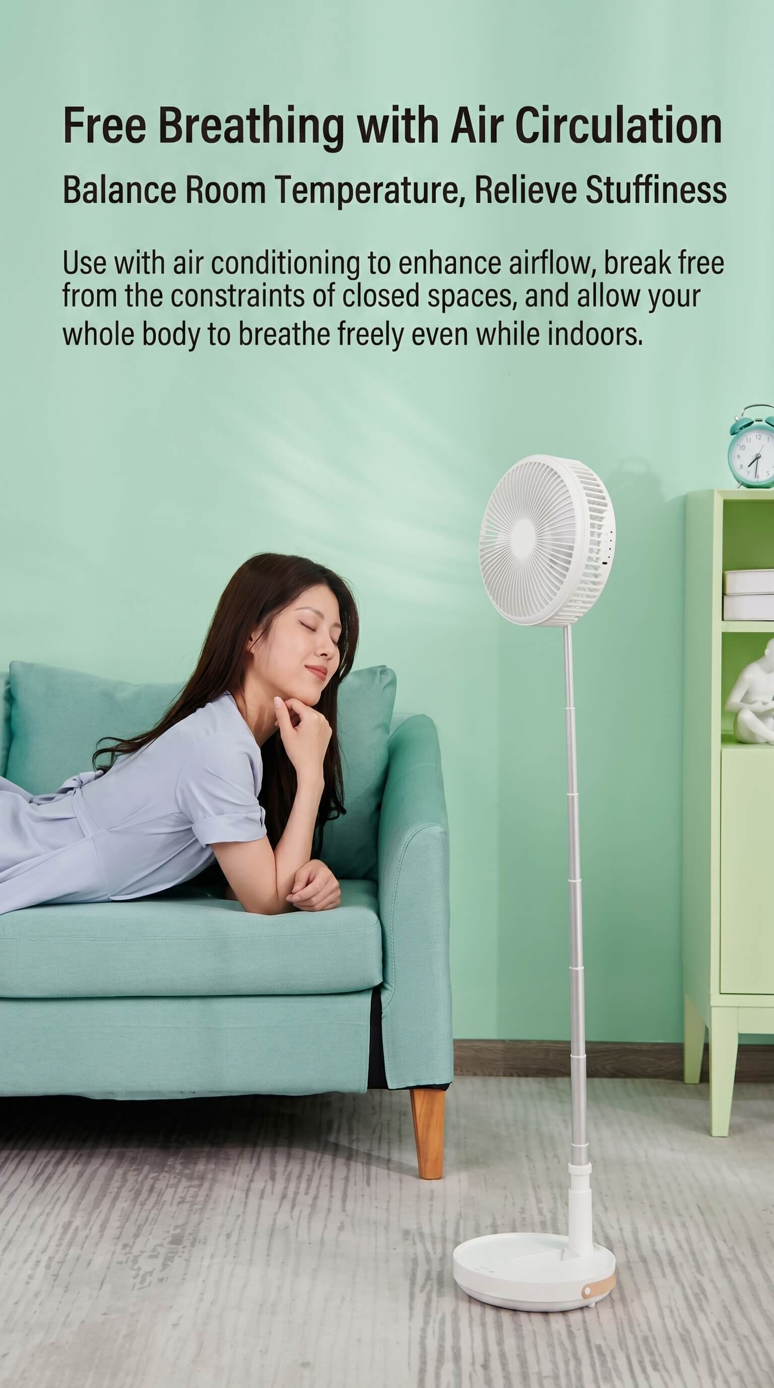 instant folding storage fan