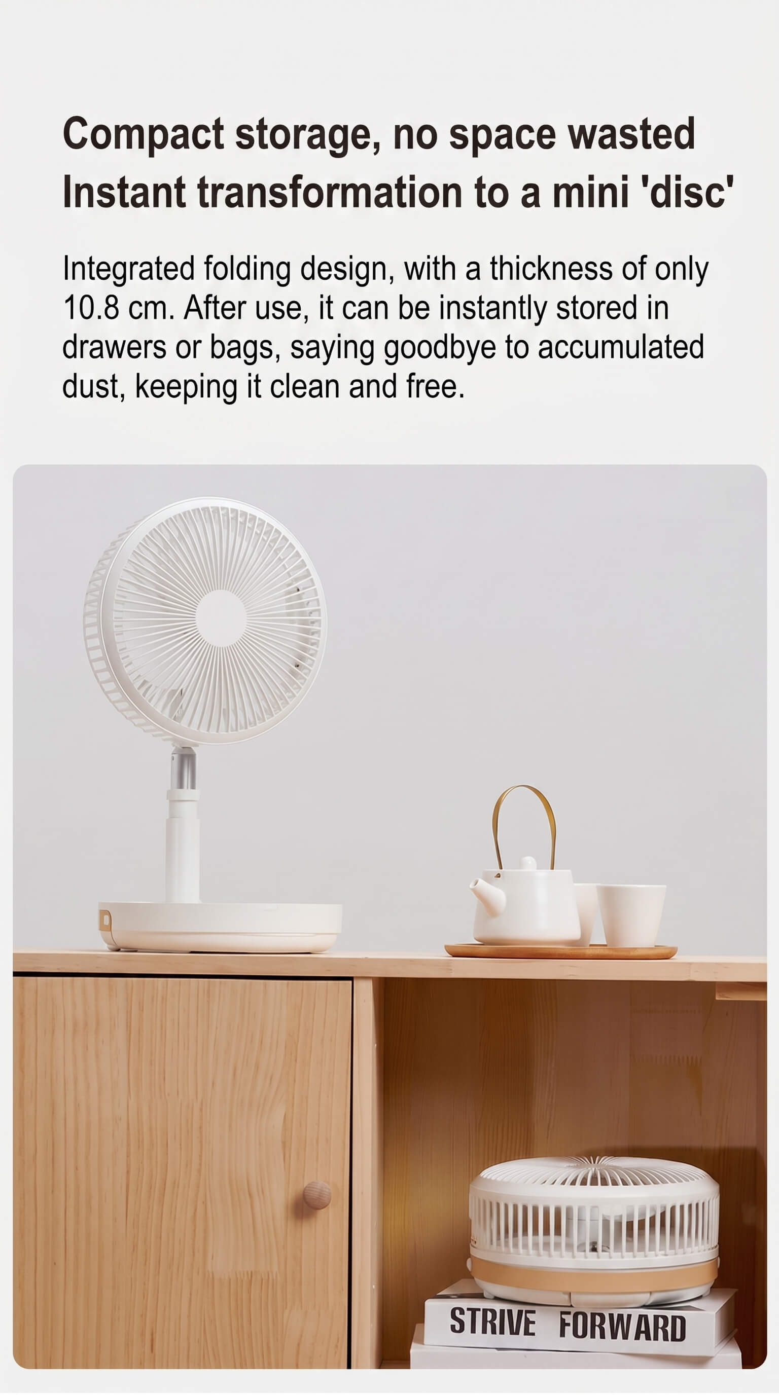 instant folding storage fan