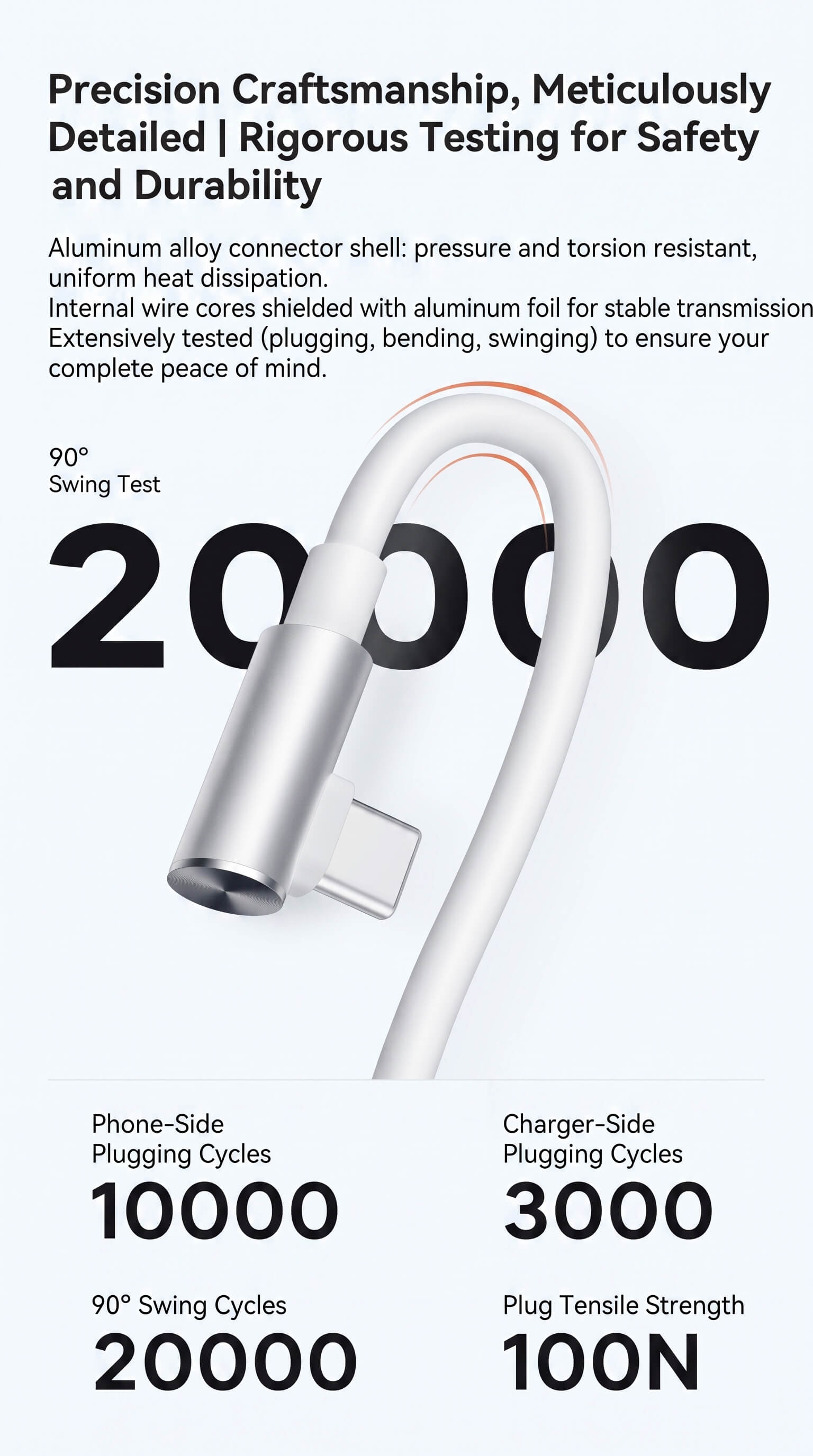 Xiaomi 6A L Shaped Type-C fast charging data cable