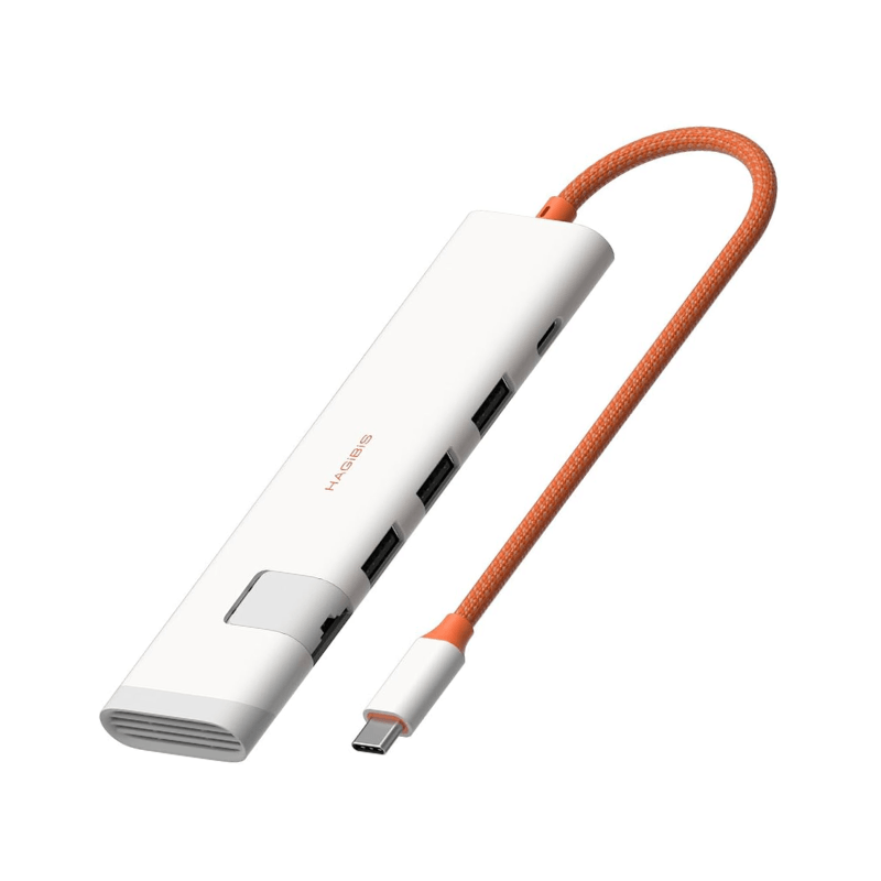 Haibeisi Type-C to USB Hub Splitter White 