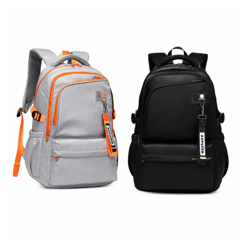 Teen Backpack with Spine Protection White 