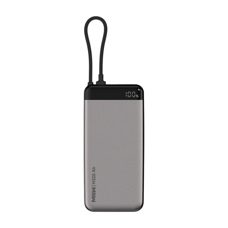 Miwu Ultra-thin Power Bank With Built-in Cable 20000mAh