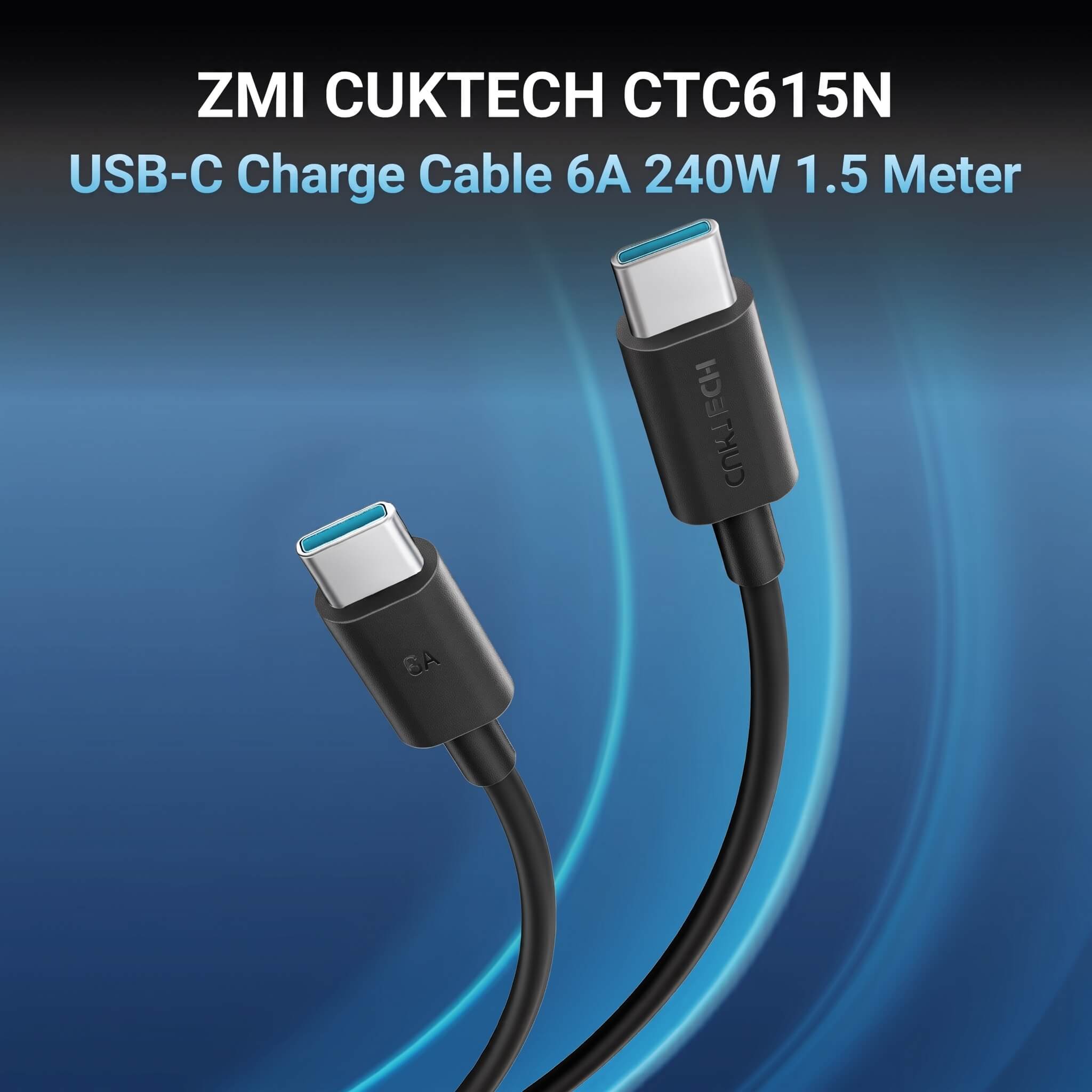 CUKTECH USB-C to C 6A Fast Charging Cable