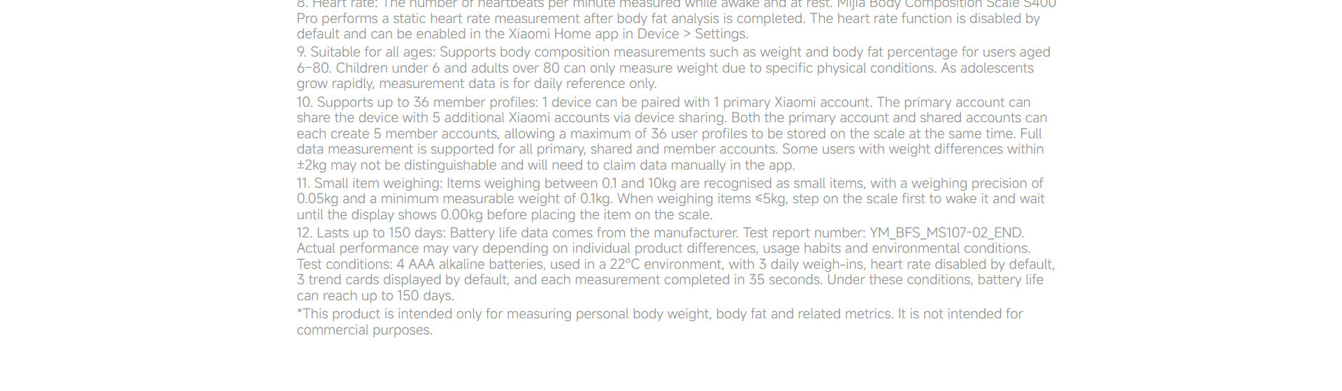 Xiaomi Body Composition Scale S400 Pro