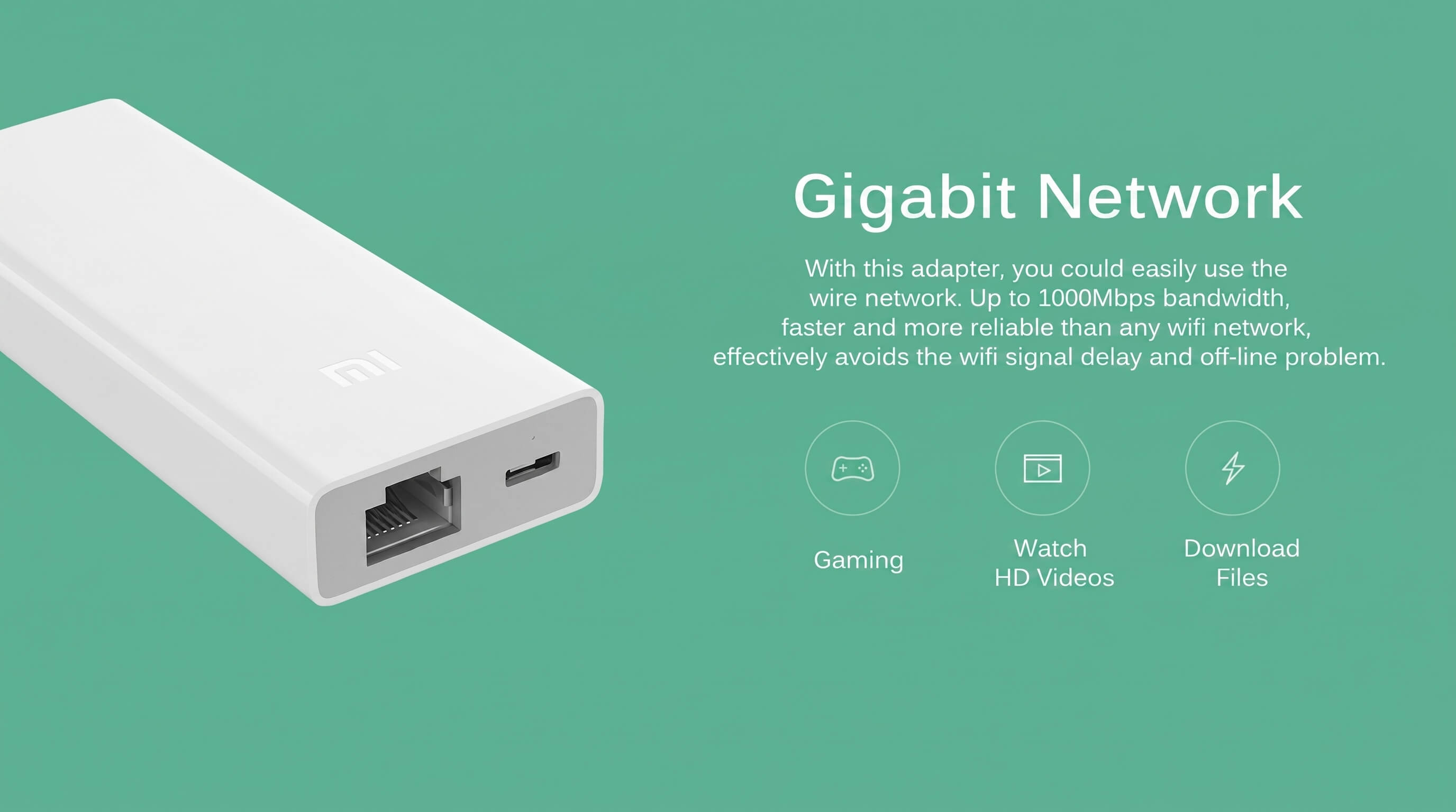Mi USB3.0 To Type-C Gigabit Ethernet Port Multi-function Adapter