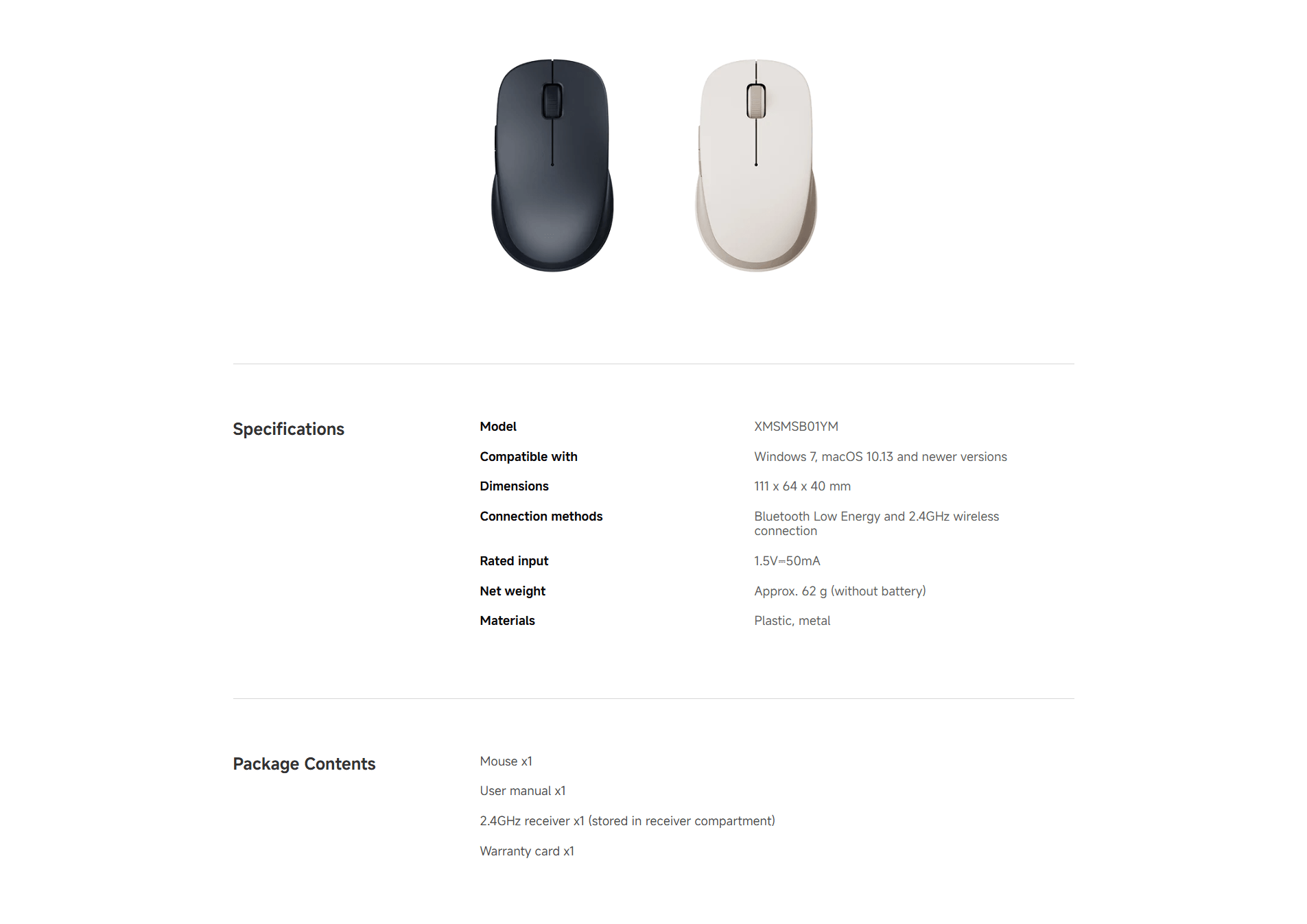 Xiaomi Dual-mode Wireless Mouse 2