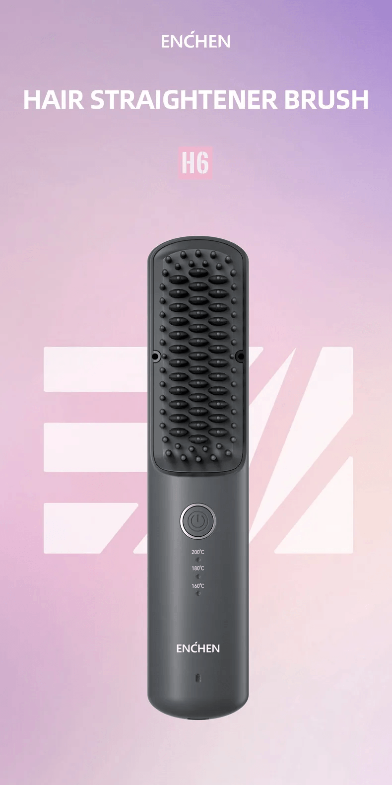 ENCHEN H6 Cordless Hair Straightener Comb 2-in-1