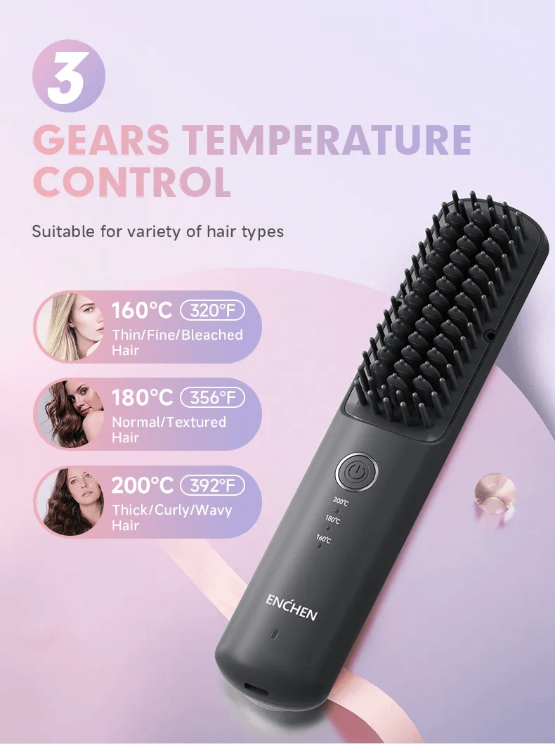 ENCHEN H6 Cordless Hair Straightener Comb 2-in-1