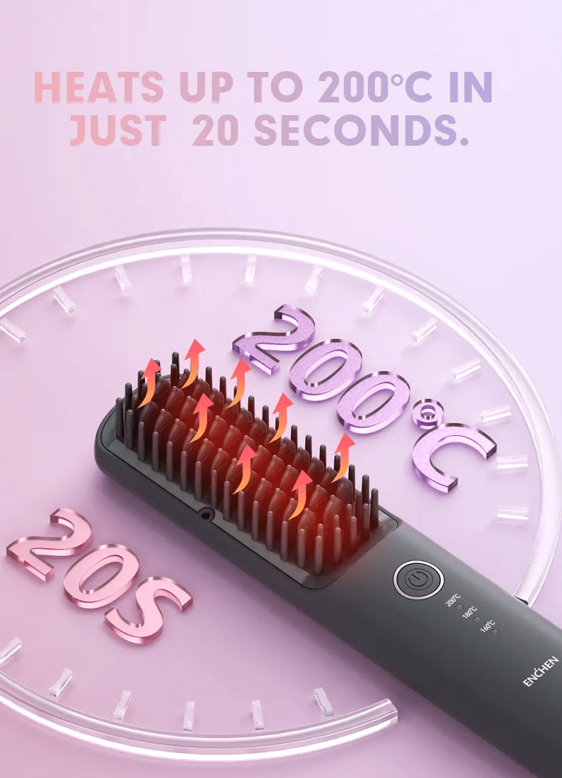 ENCHEN H6 Cordless Hair Straightener Comb 2-in-1