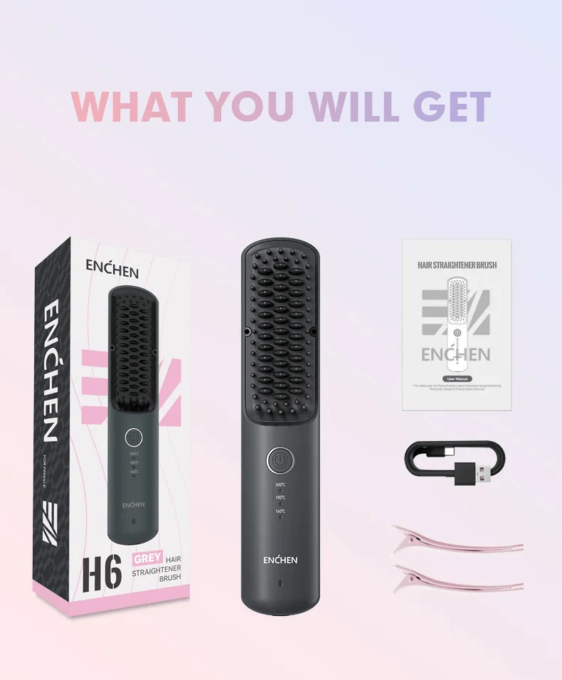 ENCHEN H6 Cordless Hair Straightener Comb 2-in-1