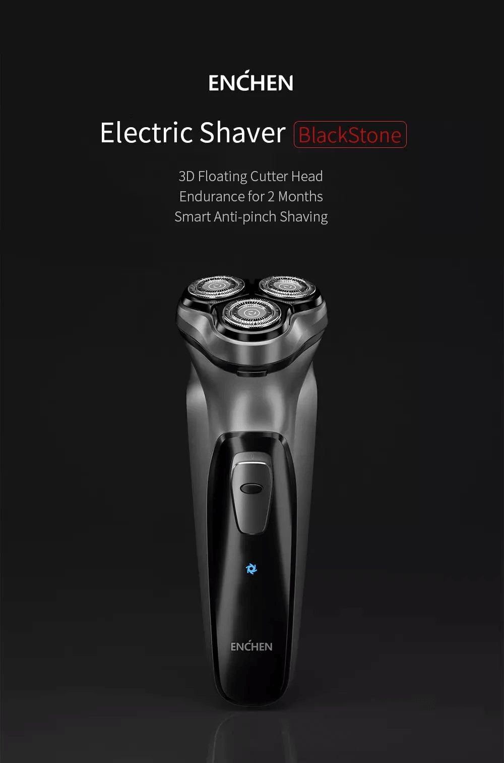 ENCHEN Blackstone-C 3D Rotary Electric Shaver with Pop-Up Trimmer