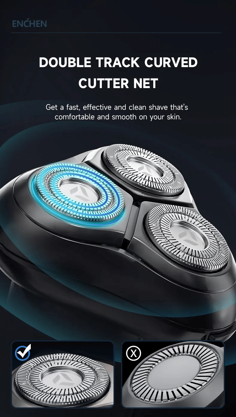 ENCHEN Blackstone 8 3D Rotary Electric Shaver with Pop-Up Trimmer