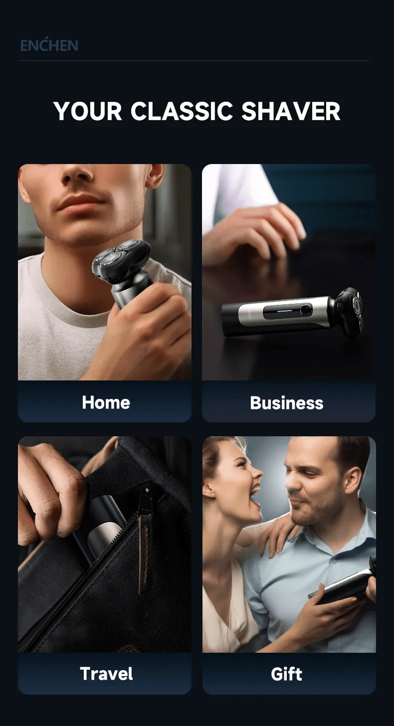 ENCHEN Blackstone 8 3D Rotary Electric Shaver with Pop-Up Trimmer