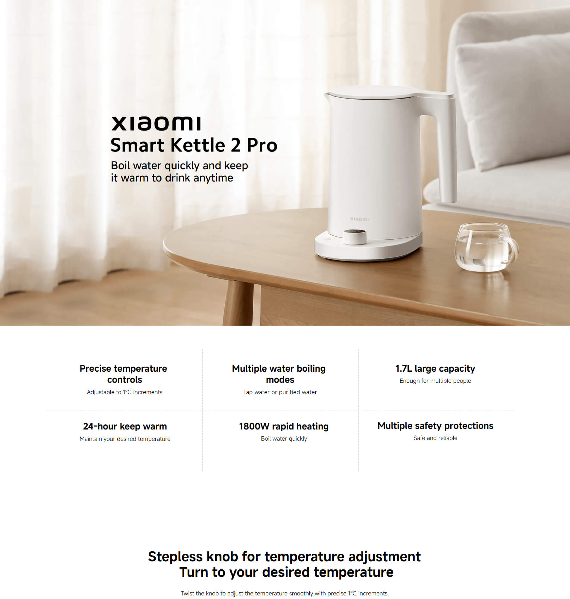 Mijia Thermostatic Electric Kettle 2 Pro