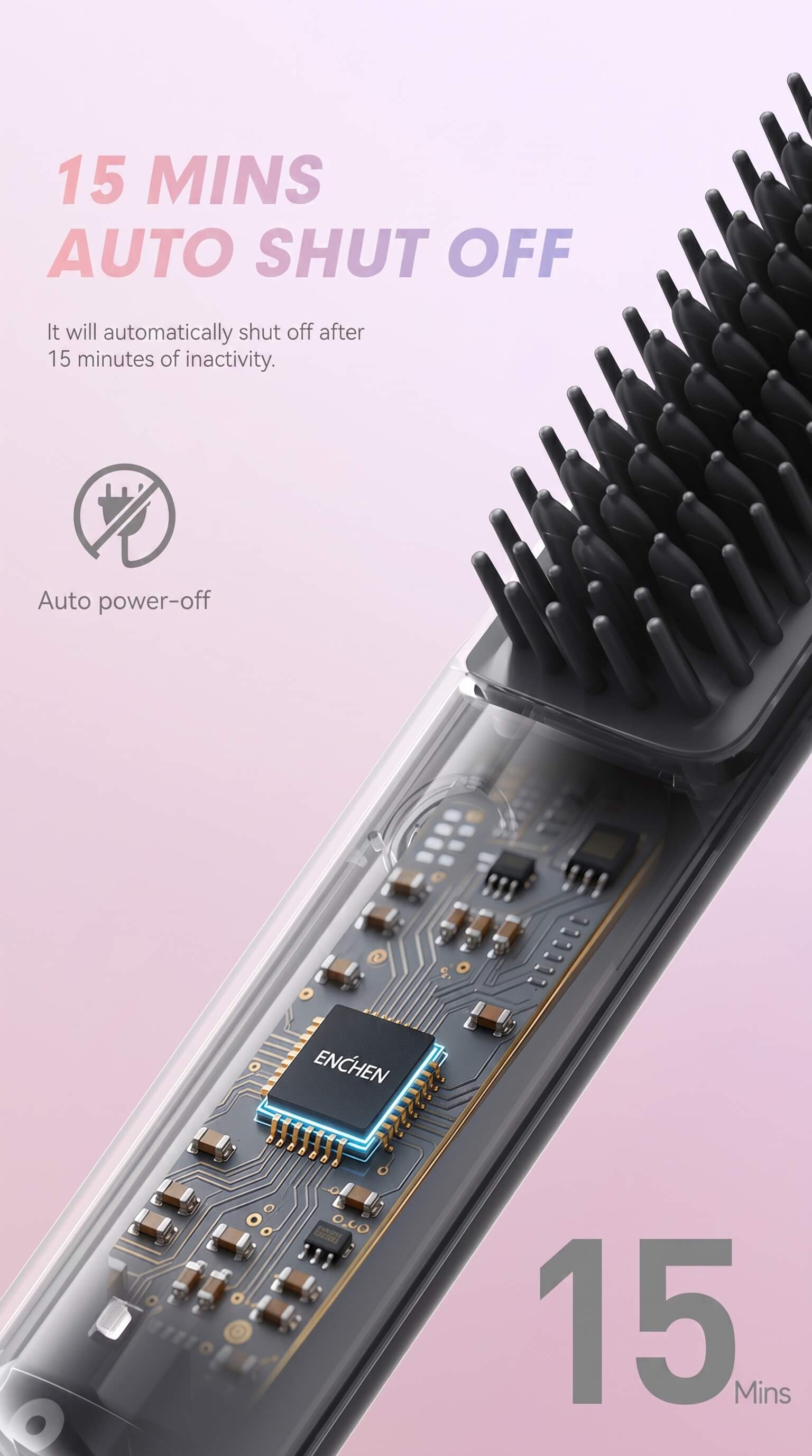ENCHEN H6 Cordless Hair Straightener Comb 2-in-1