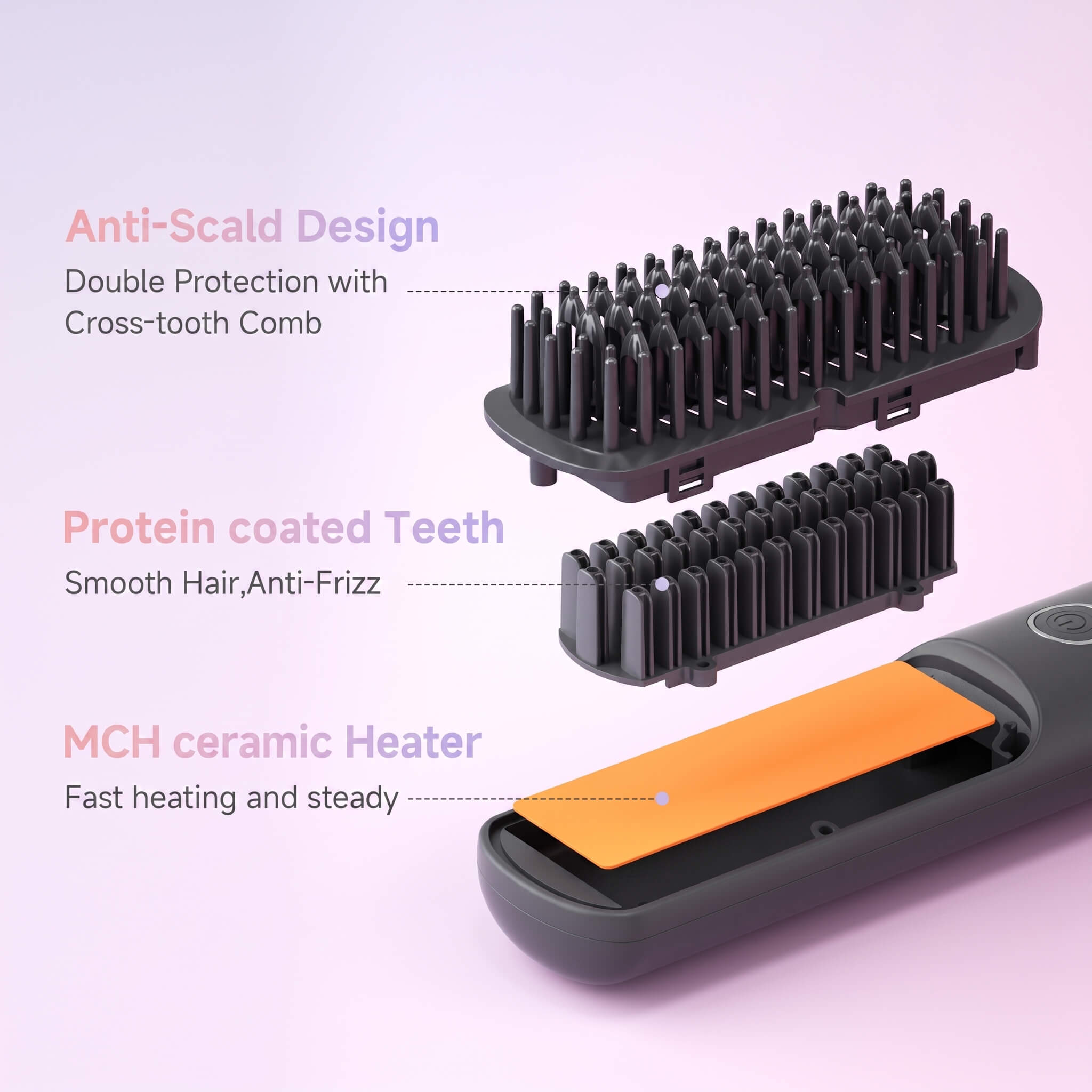 ENCHEN H6 Cordless Hair Straightener Comb 2-in-1