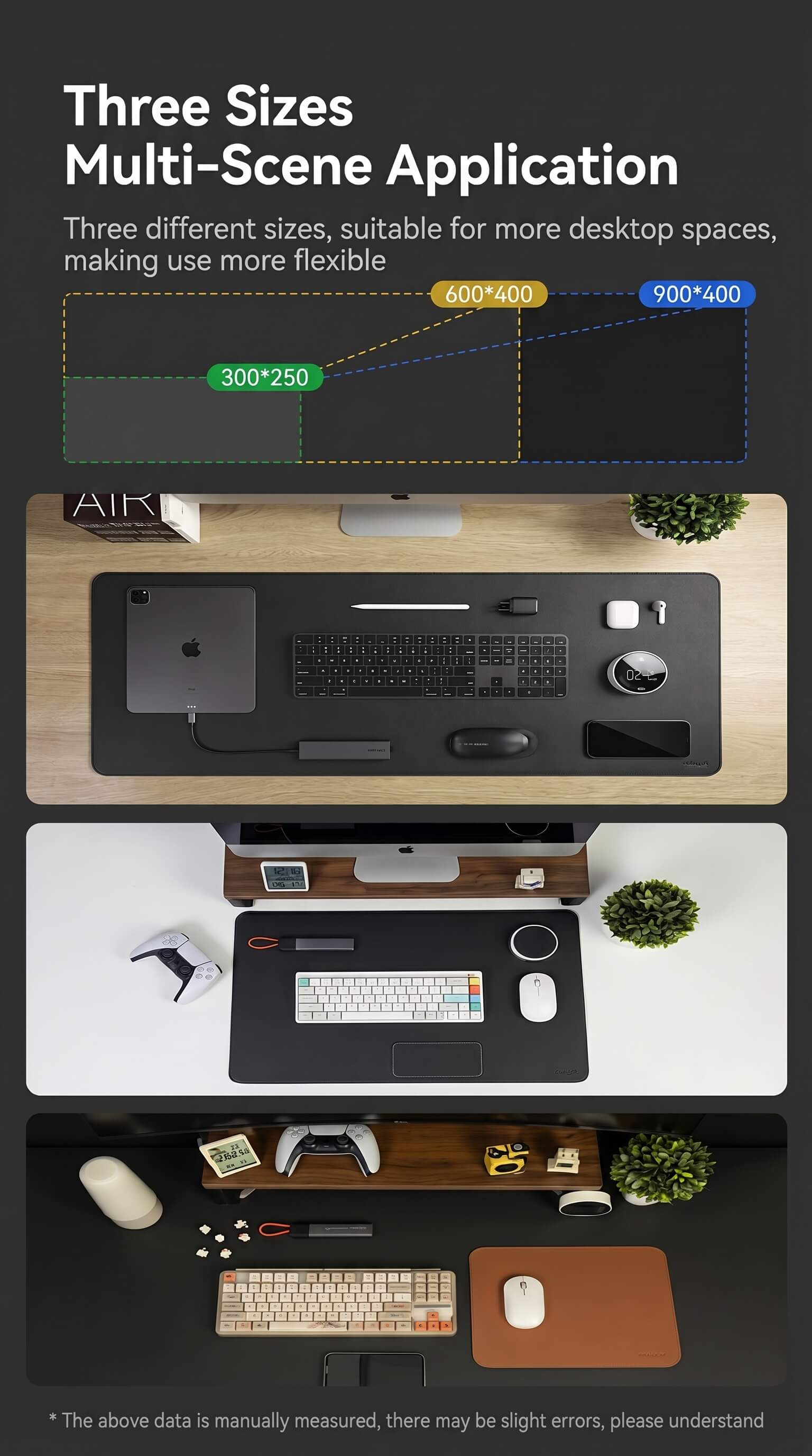Miwu Solid Color Leather Texture Mouse Pad