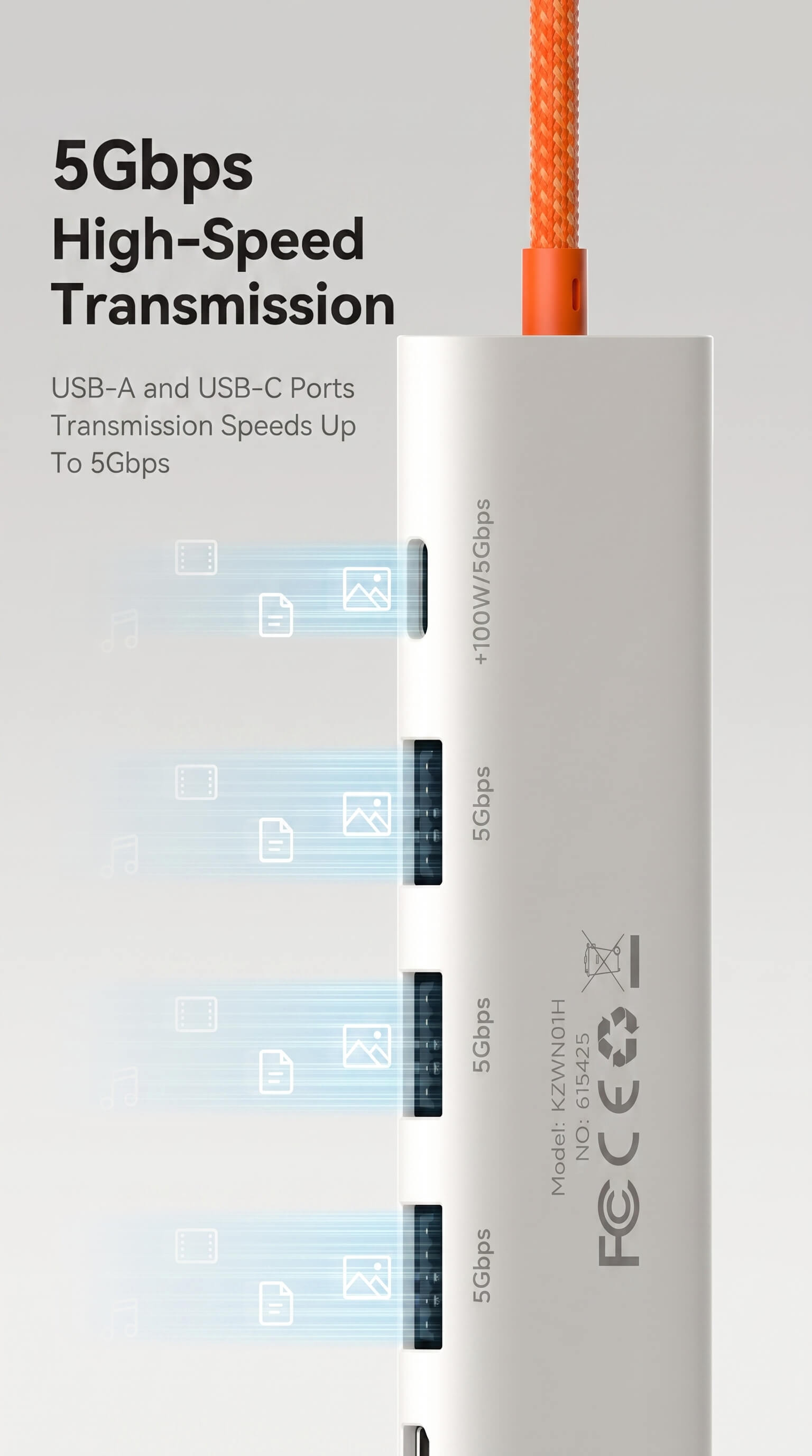 Haibeisi Type-C to USB Hub Splitter
