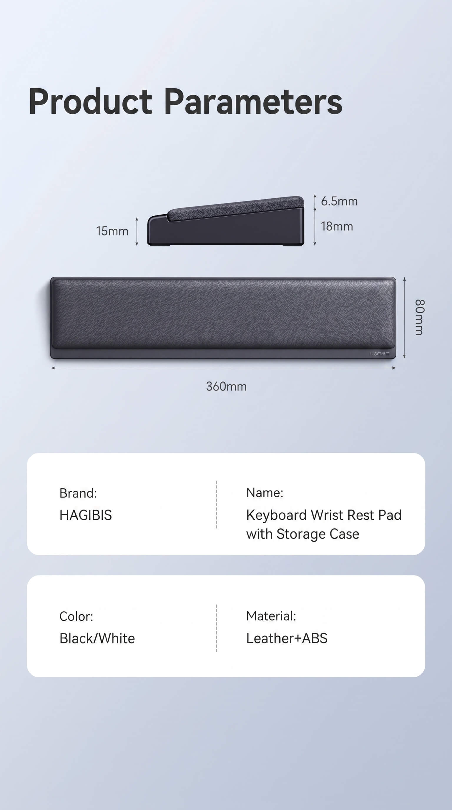 Haibeisi Mechanical Keyboard Wrist Rest