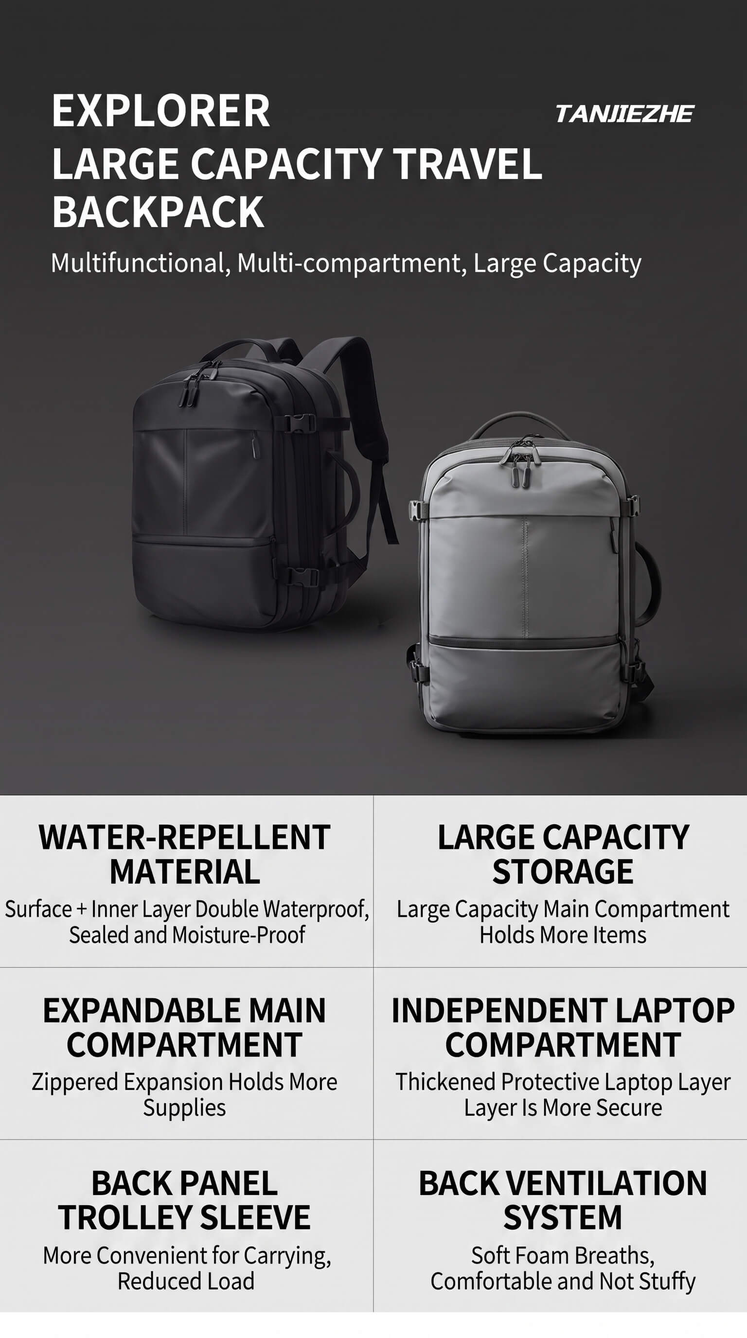 Equinox Large Capacity Travel Backpack