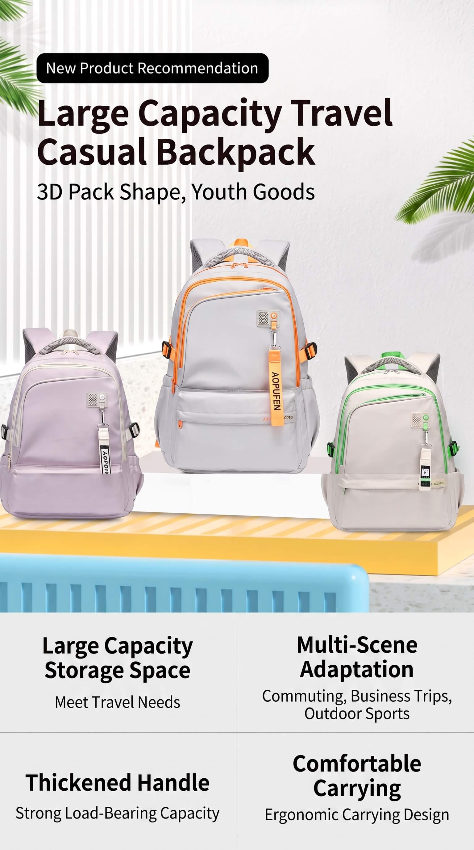 Teen Backpack with Spine Protection