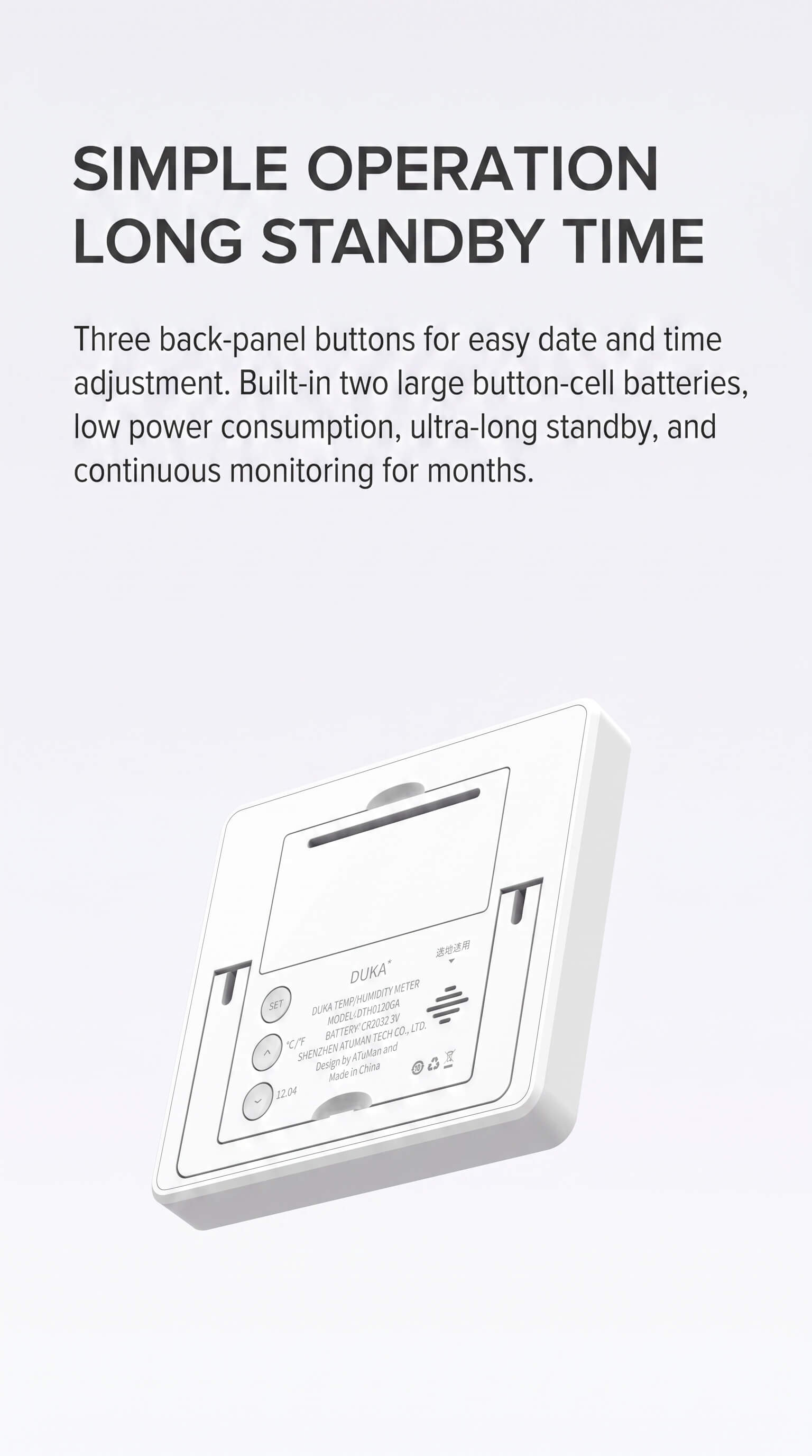ATuMan Duke TH1 Temperature & Humidity Meter