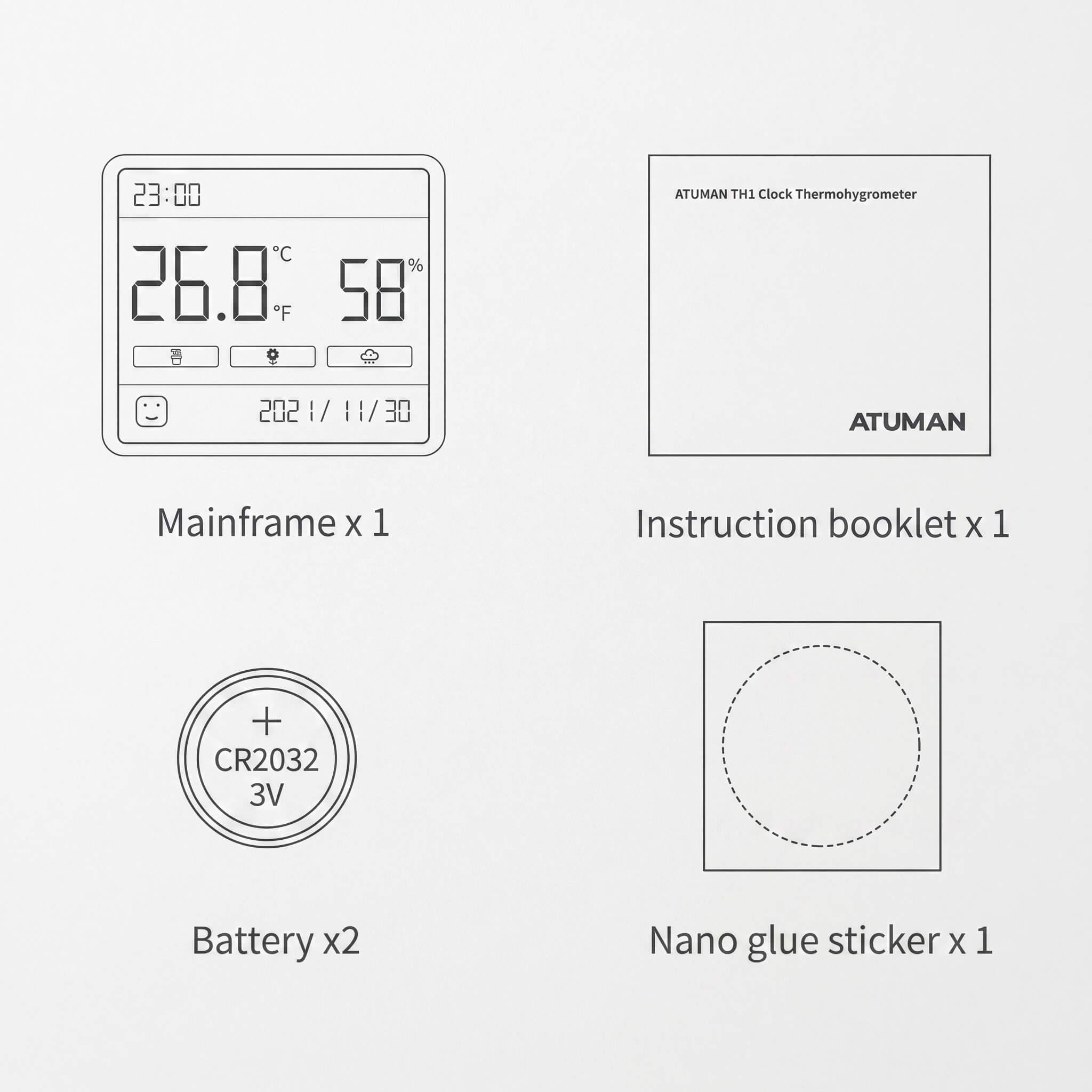 ATuMan Duke TH1 Temperature & Humidity Meter