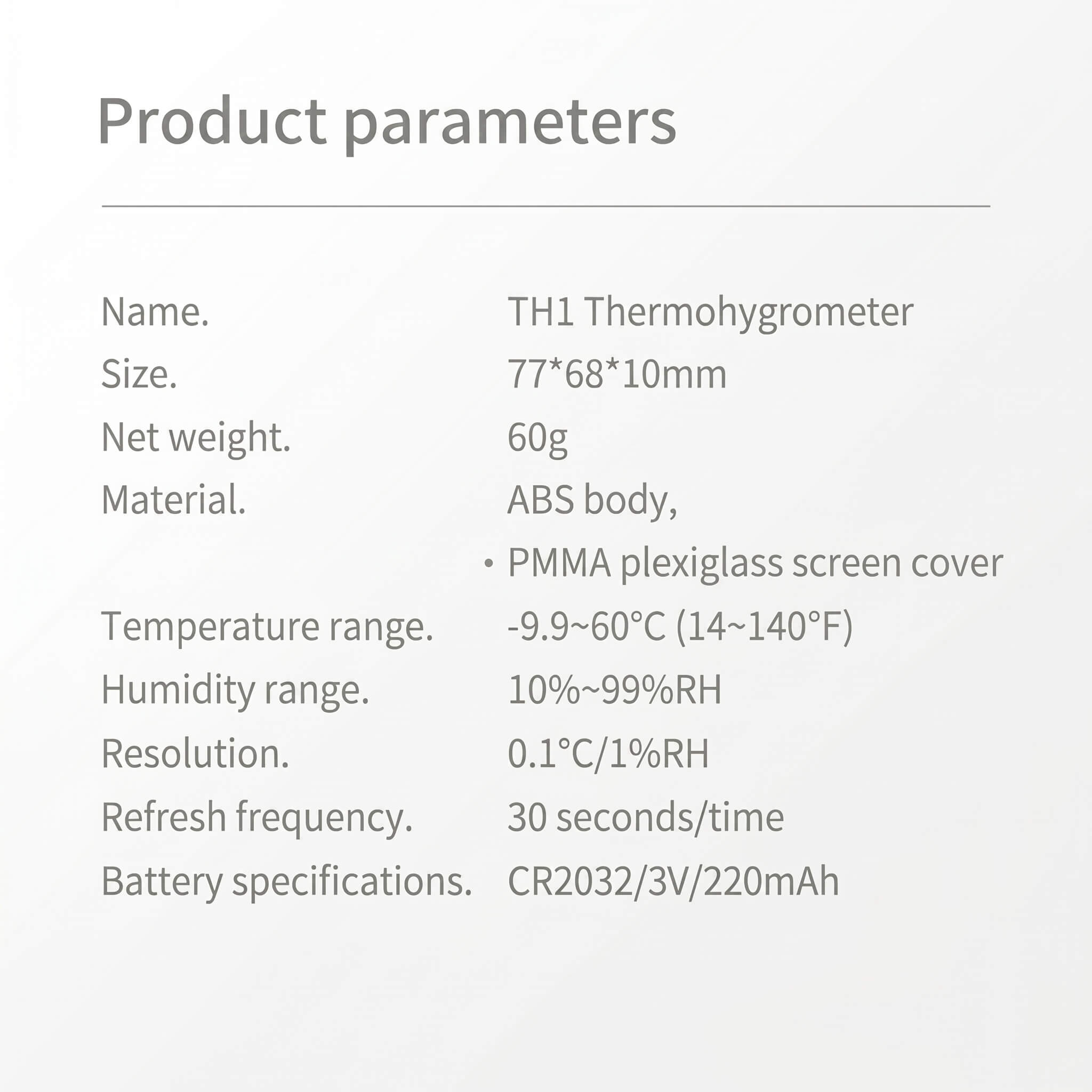 ATuMan Duke TH1 Temperature & Humidity Meter