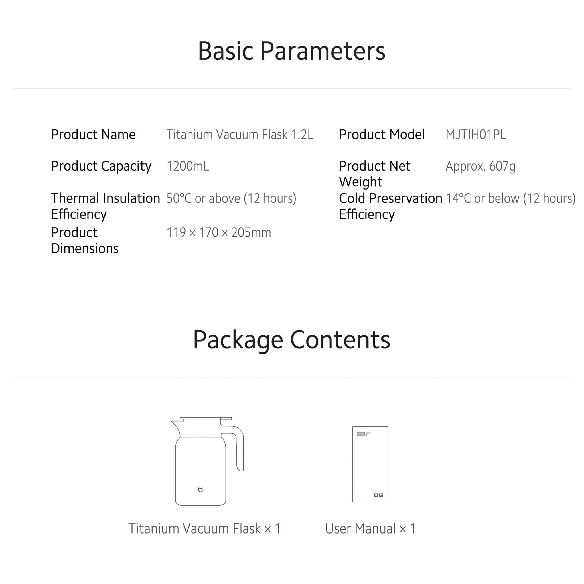 Xiaomi Thermos Flask 1.2L