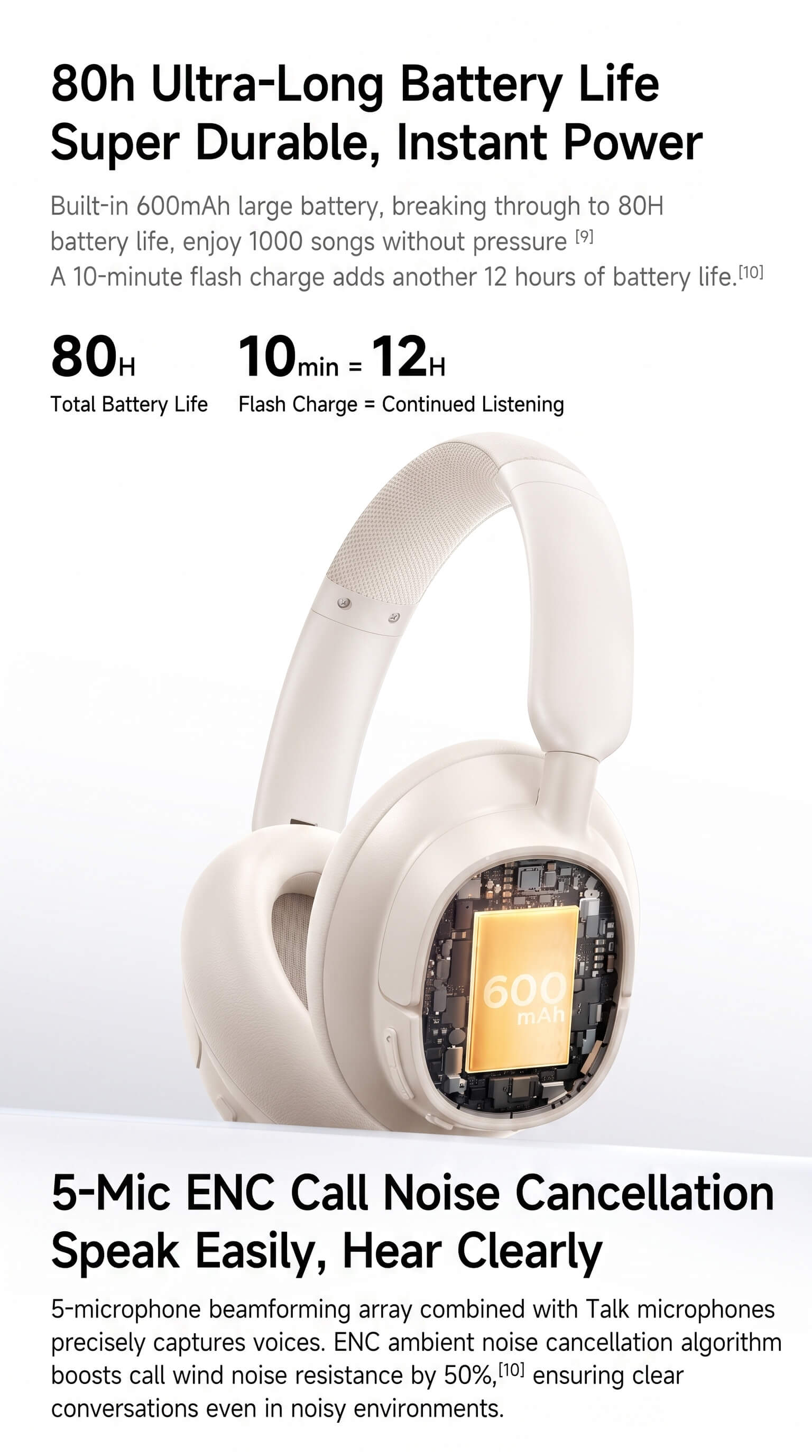 Baseus BH1 Active Noise Cancelling Bluetooth Headphones