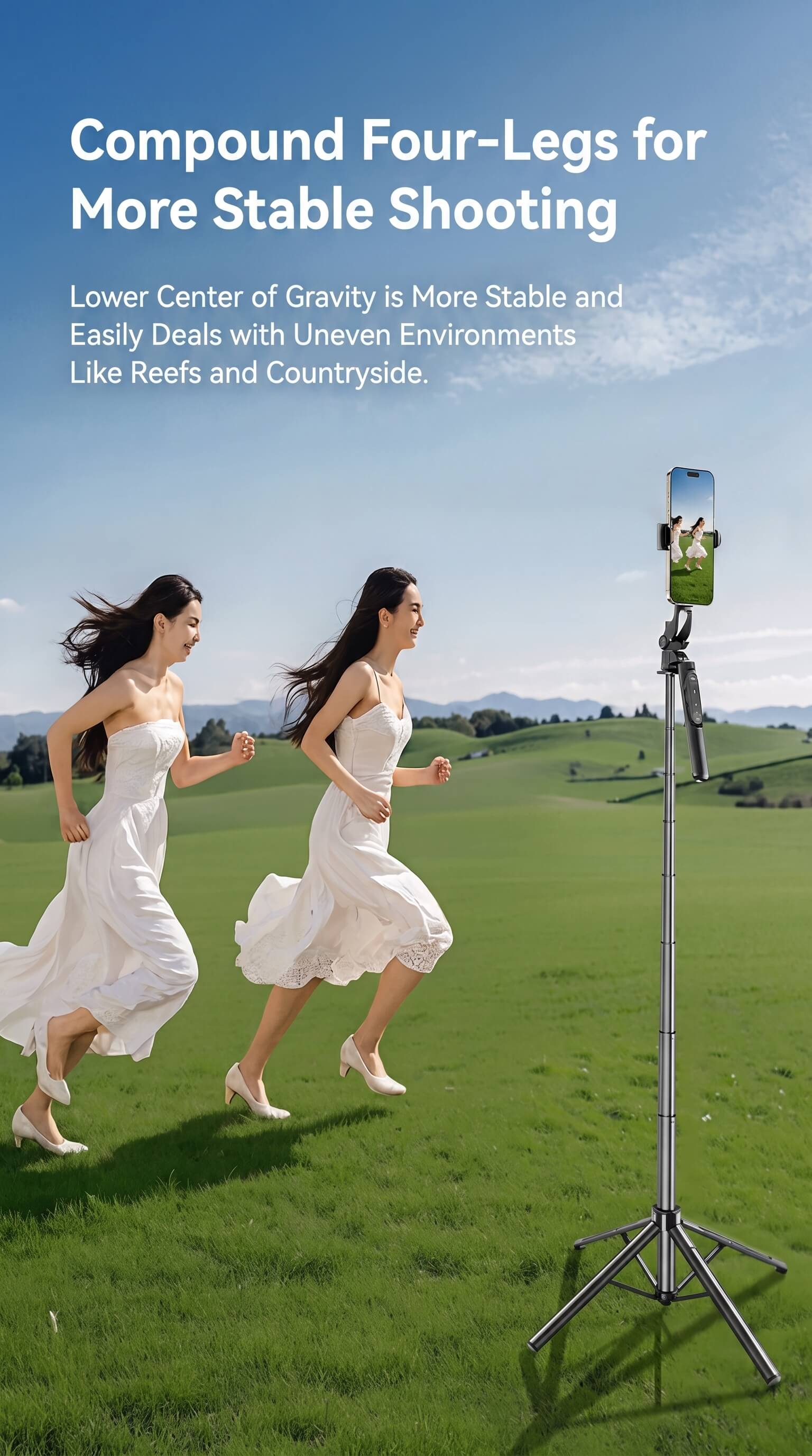 Diudiu Portable Floor Selfie Stick