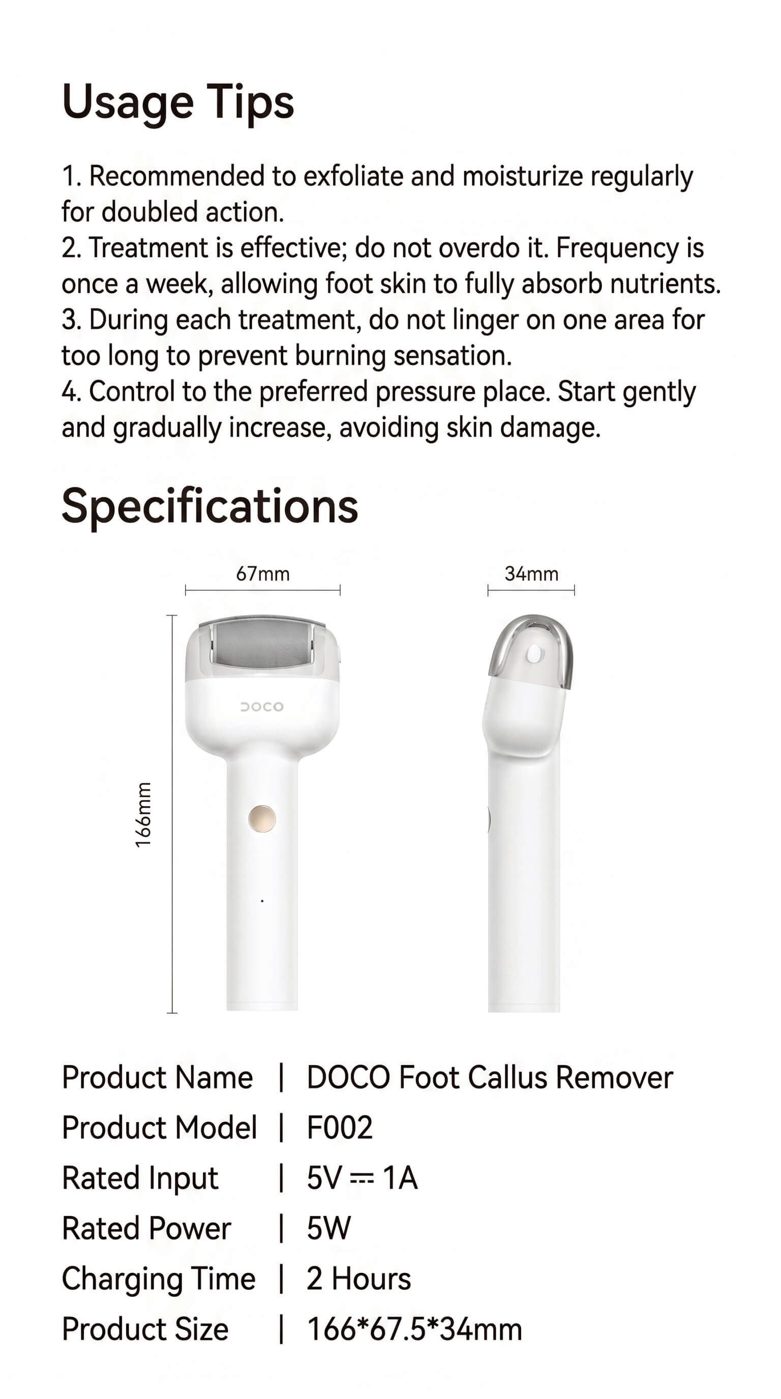 DOCO Electric Foot Trimmer