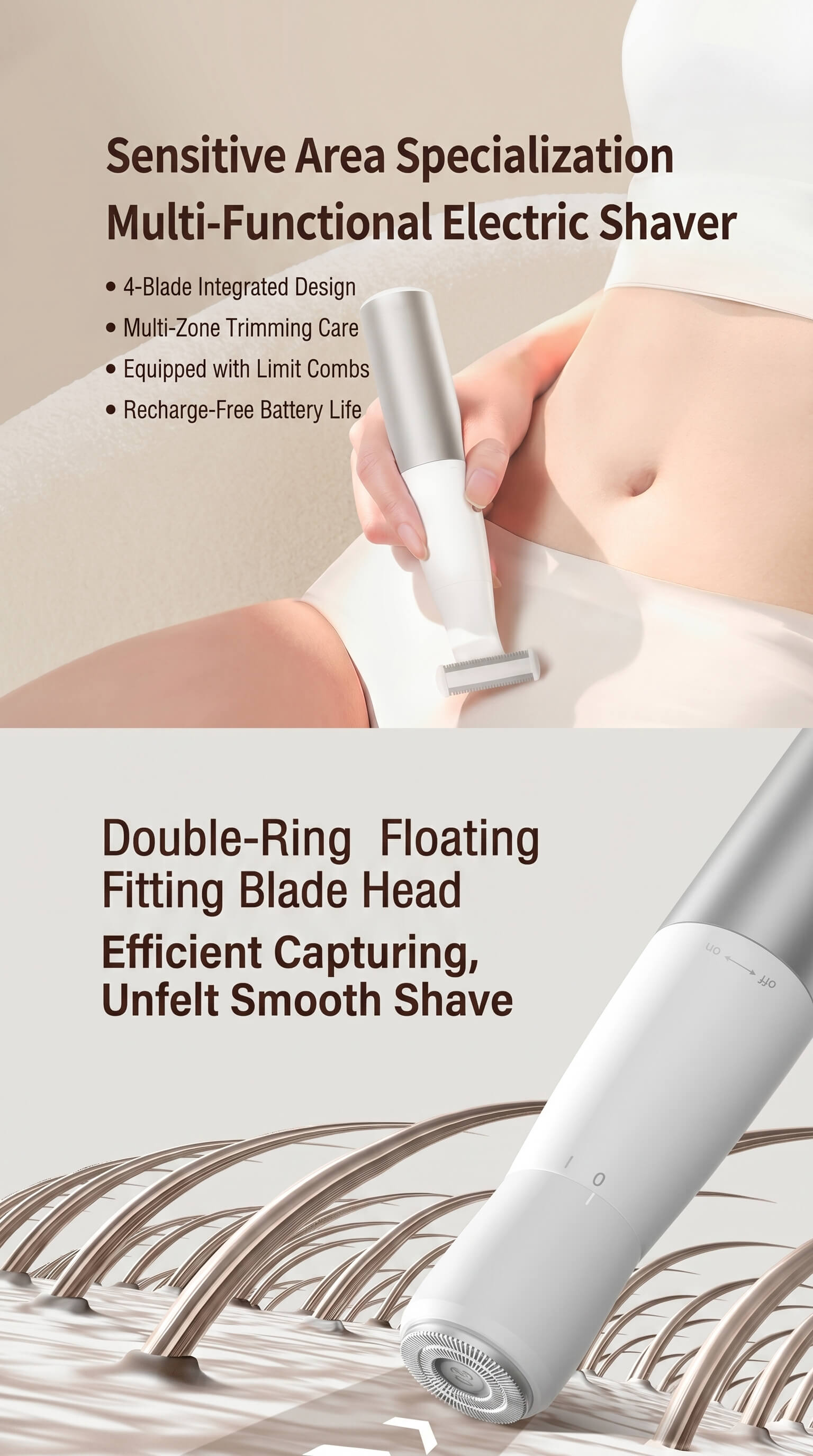 DOCO 4-in-1 Multifunctional Shaver