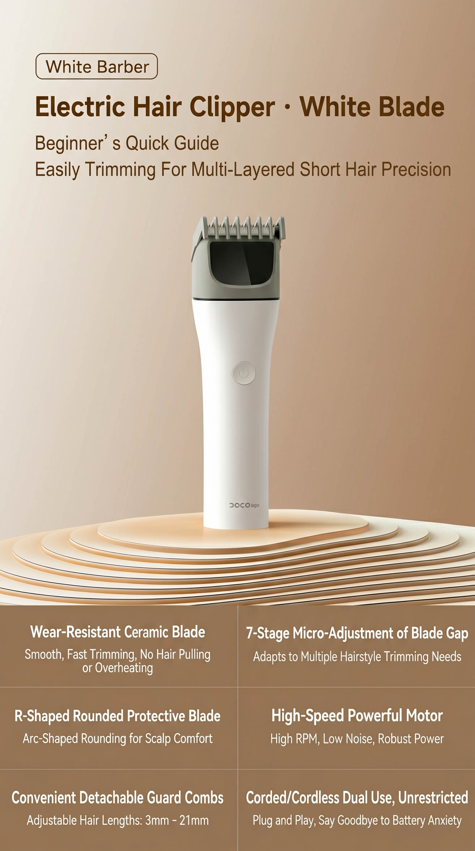 DOCO Electric Hair Clipper