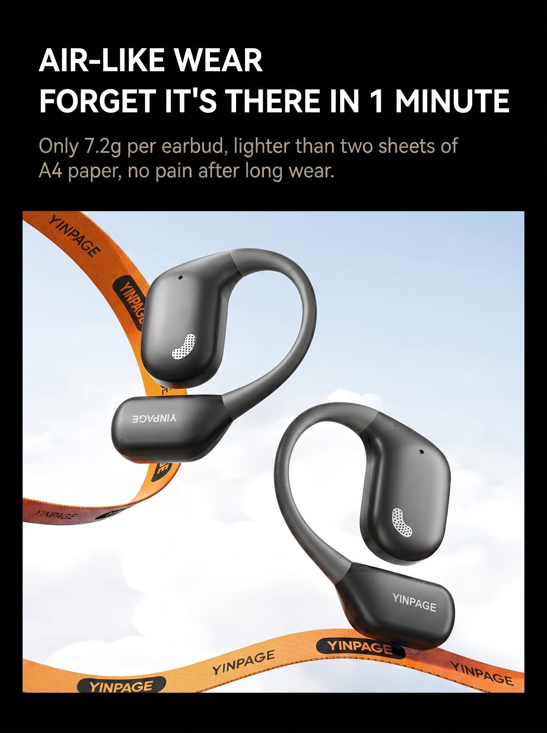 YINPAGE Open Air True Wireless Sports Earbuds