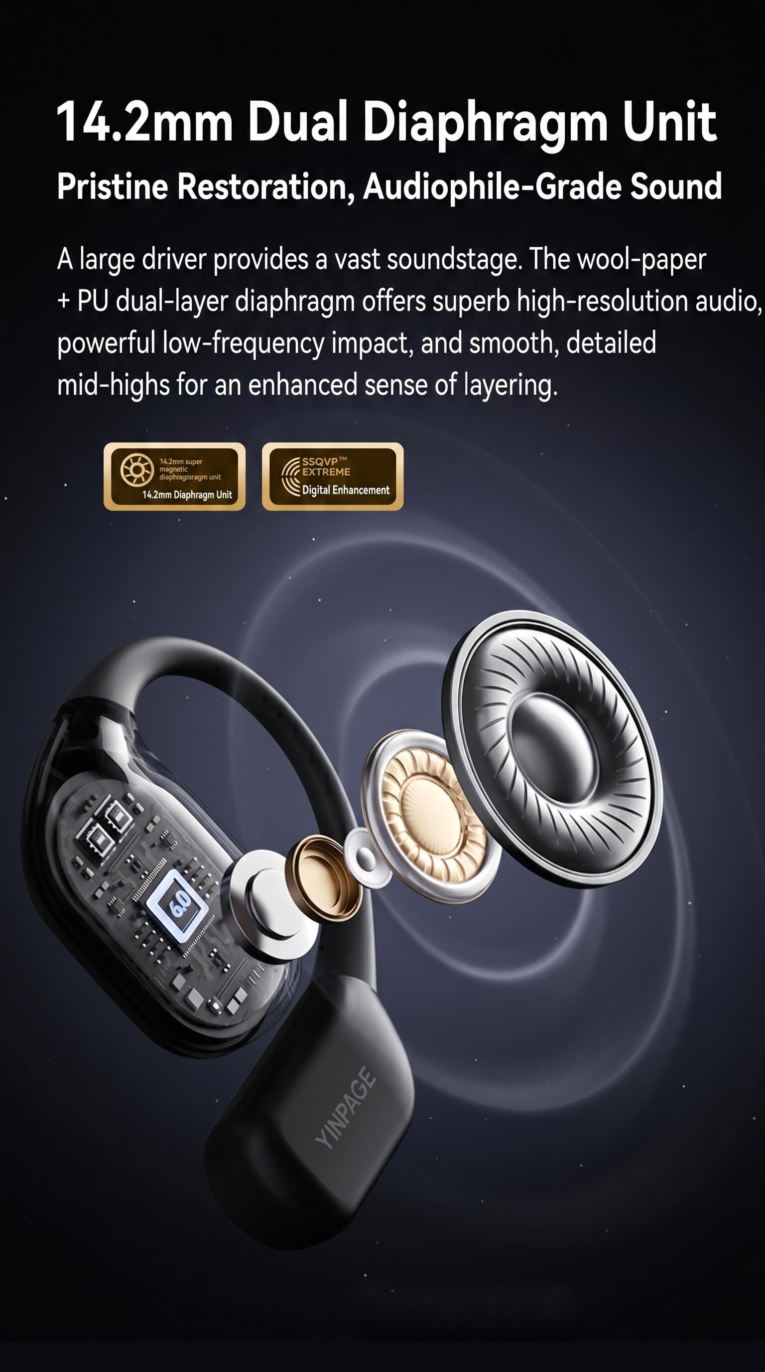 YINPAGE Open Air True Wireless Sports Earbuds