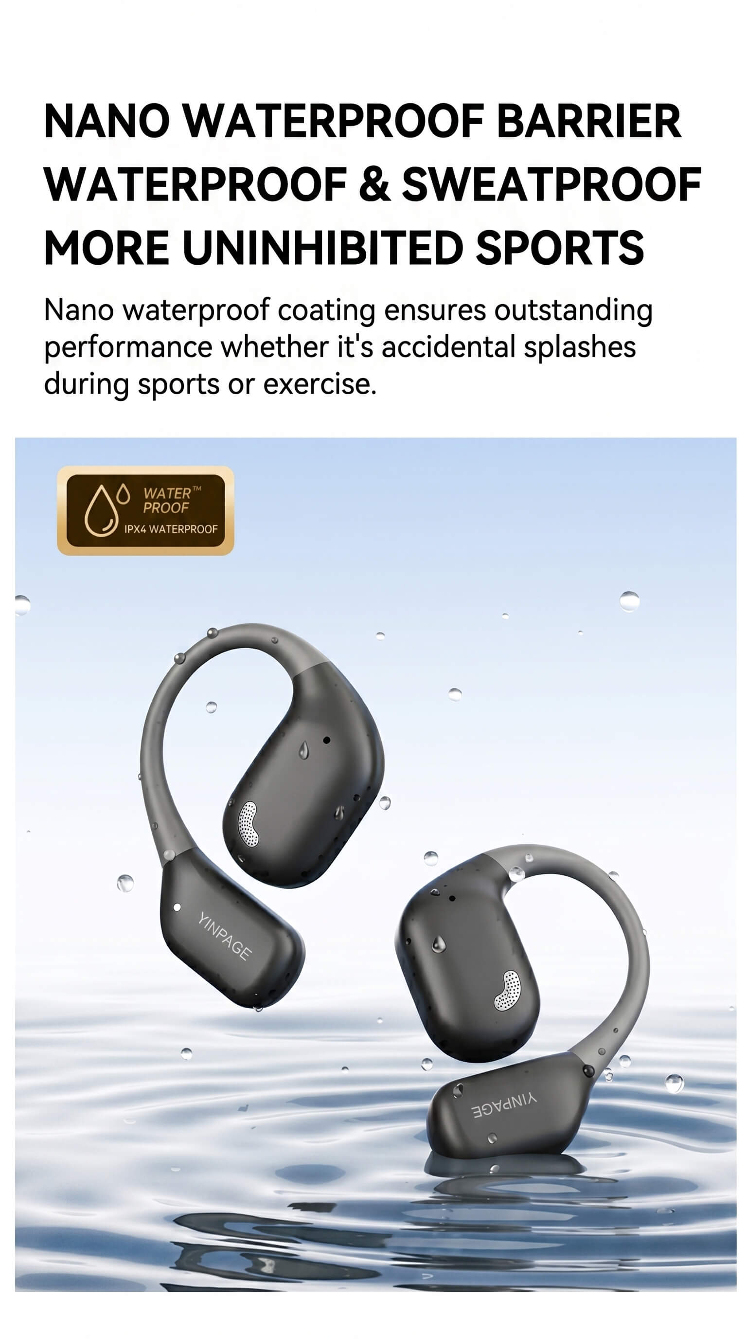 YINPAGE Open Air True Wireless Sports Earbuds