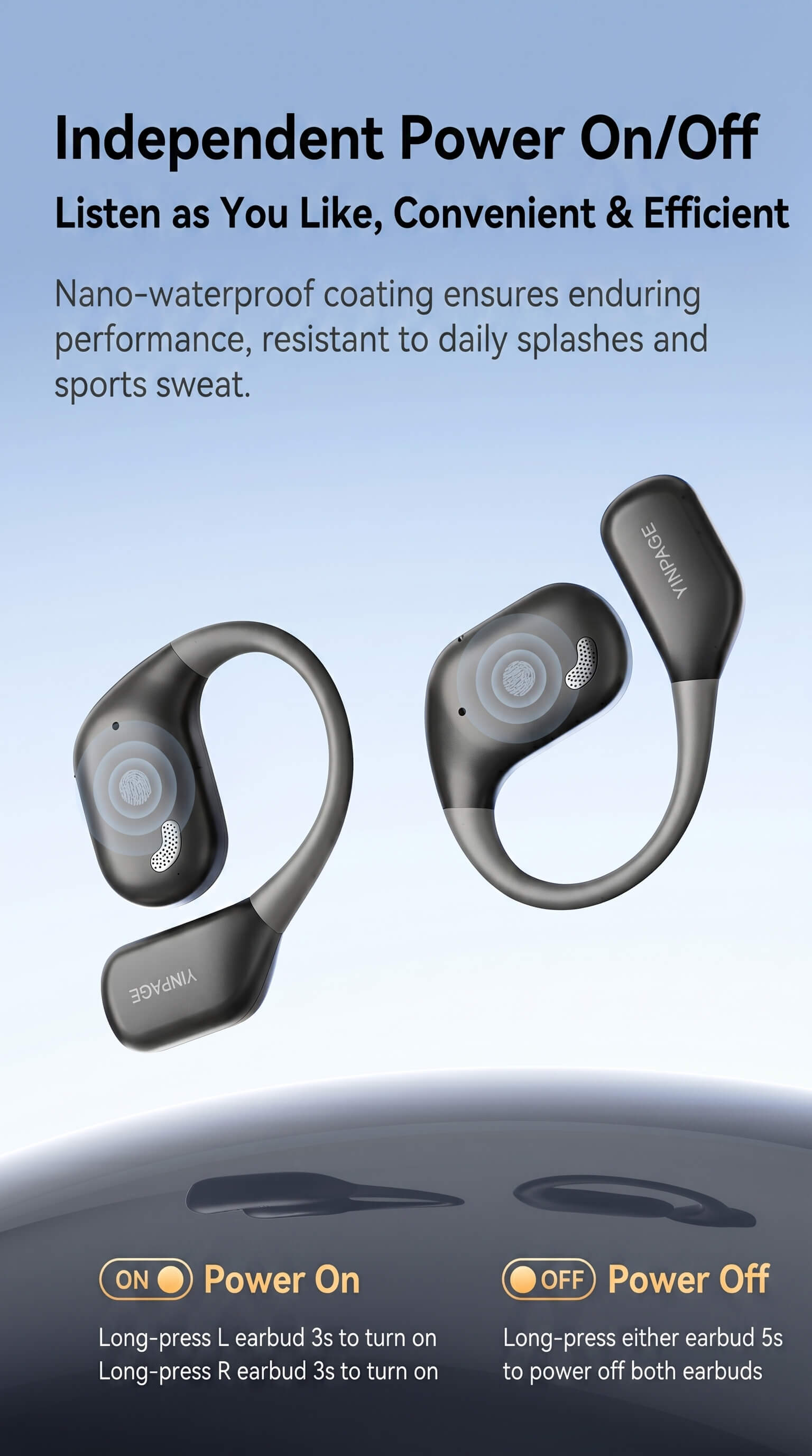 YINPAGE Open Air True Wireless Sports Earbuds