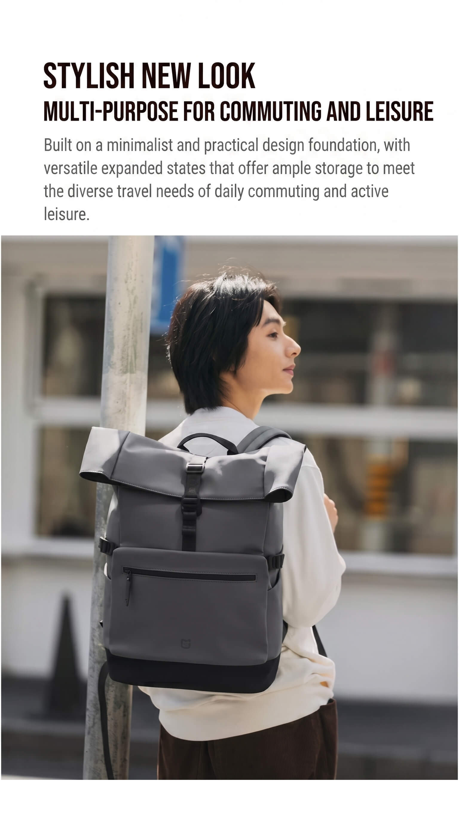 Xiaomi Roll Top Casual Backpack