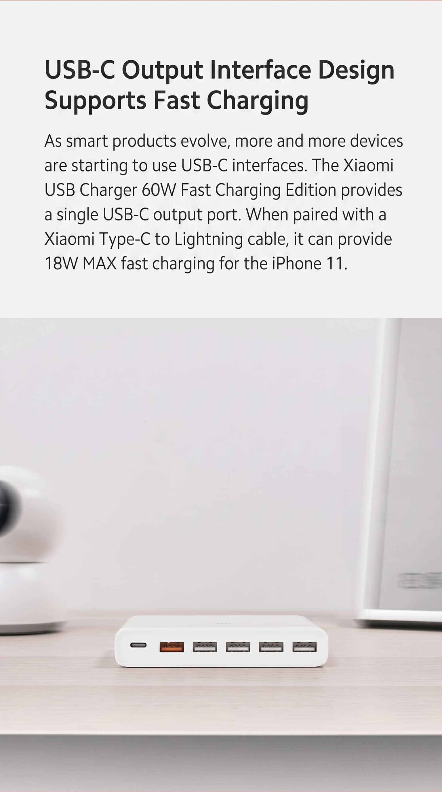 Xiaomi USB Charger 60W Fast Charging Version (6 Ports)