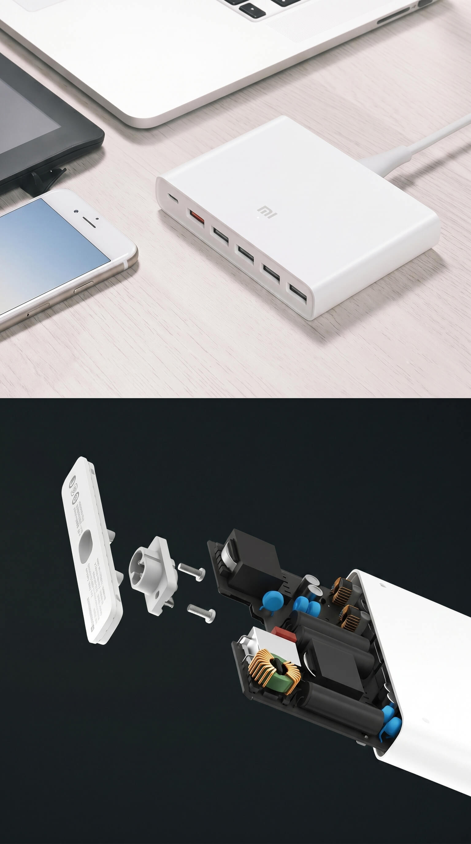 Xiaomi USB Charger 60W Fast Charging Version (6 Ports)