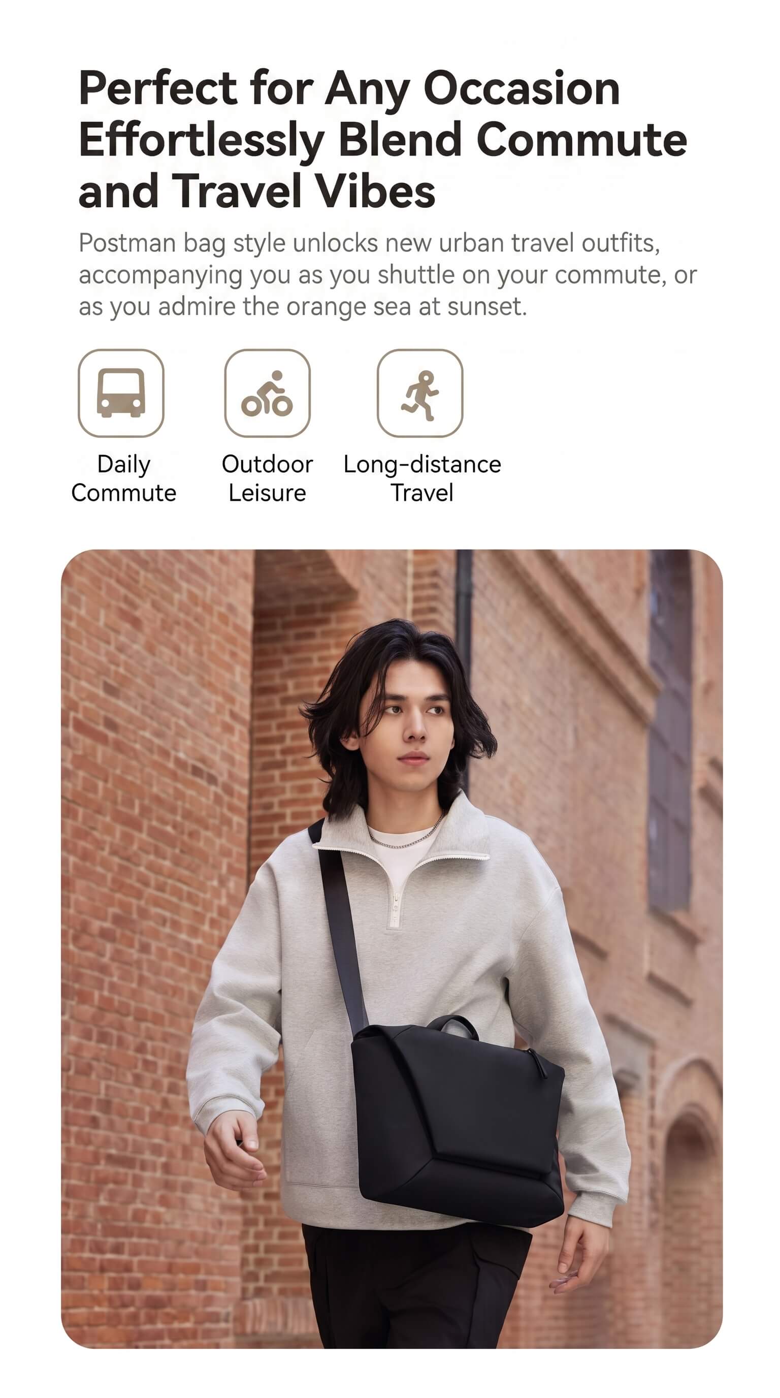 Xiaomi Mijia Crossbody Bag Computer Backpack Large Capacity