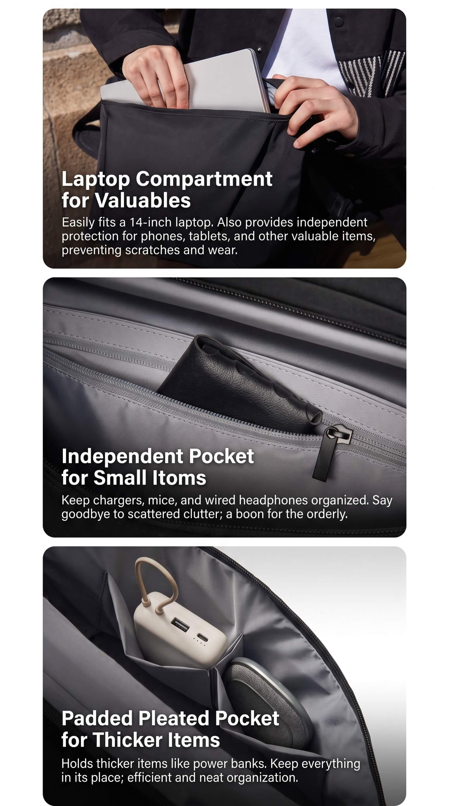 Xiaomi Mijia Crossbody Bag Computer Backpack Large Capacity