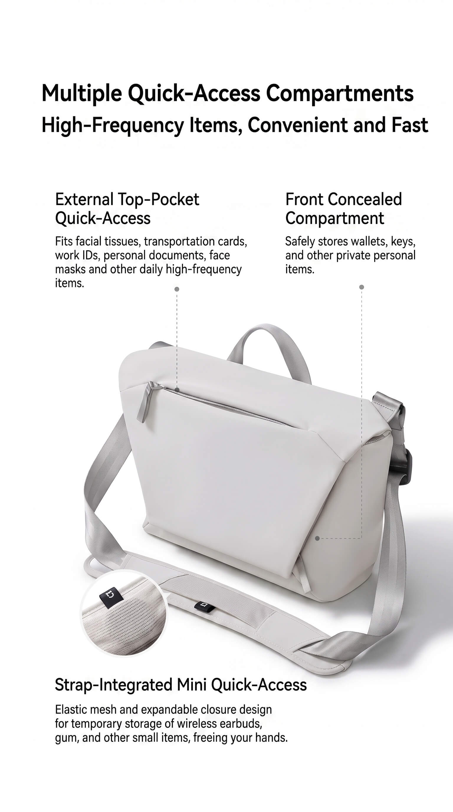 Xiaomi Mijia Crossbody Bag Computer Backpack Large Capacity