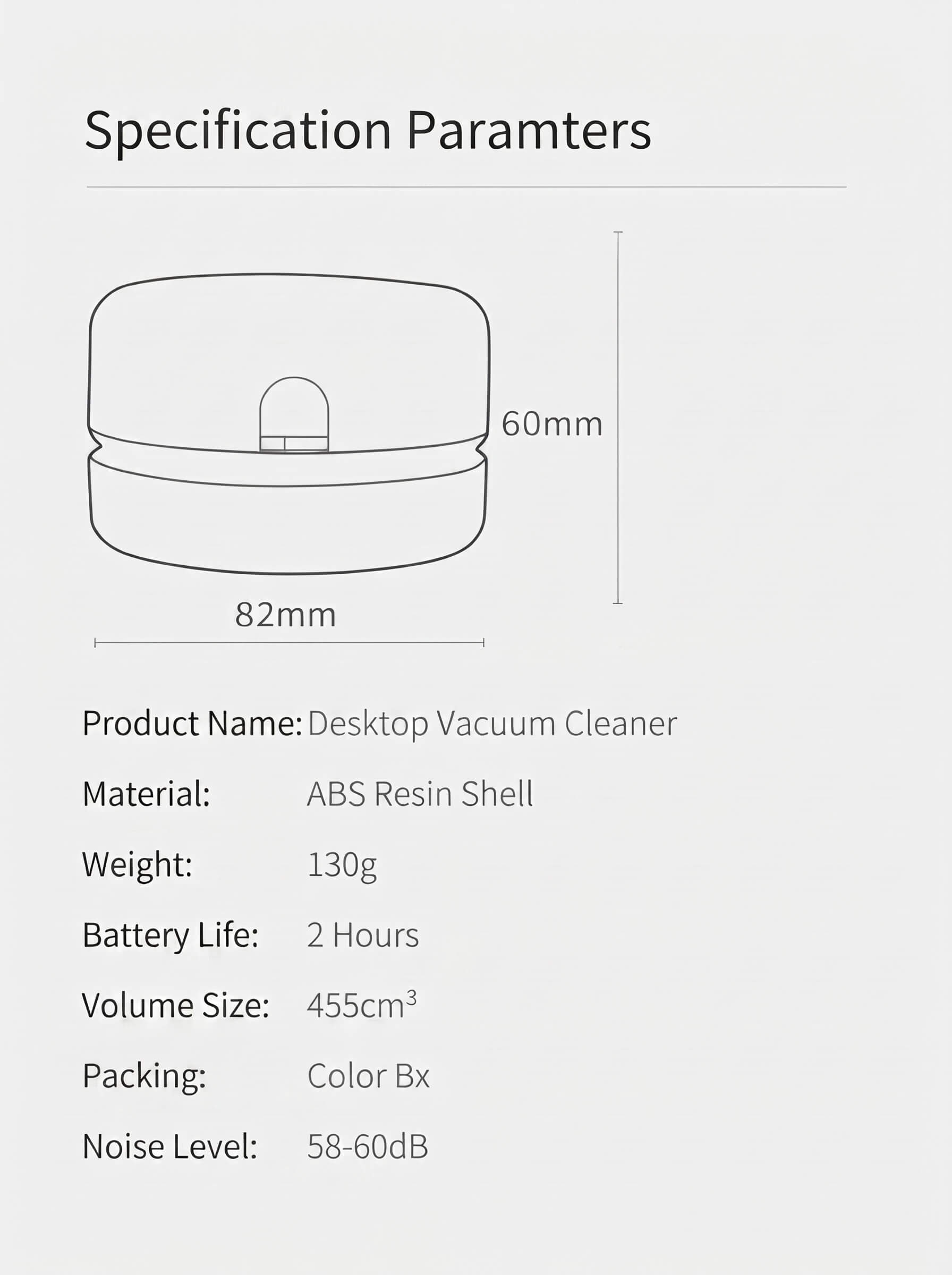 Desktop Cleaner Mini Paper Scrap Vacuum