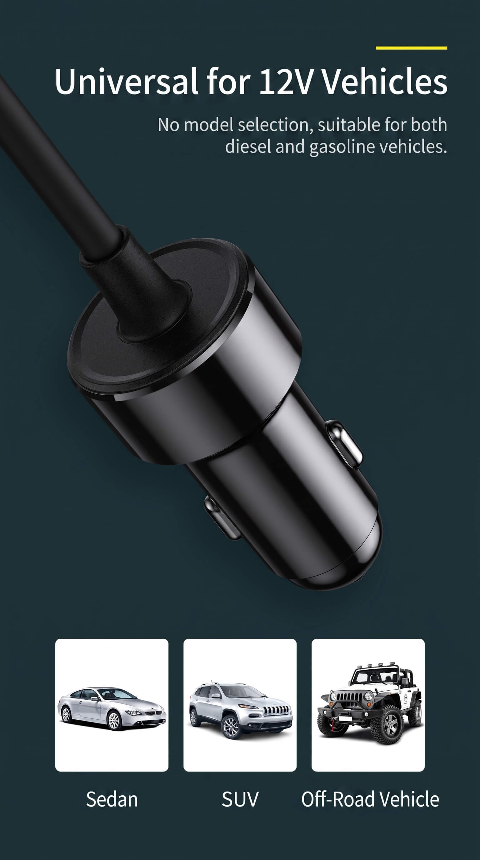 Baseus 150W Car Inverter Dual USB Car Charger
