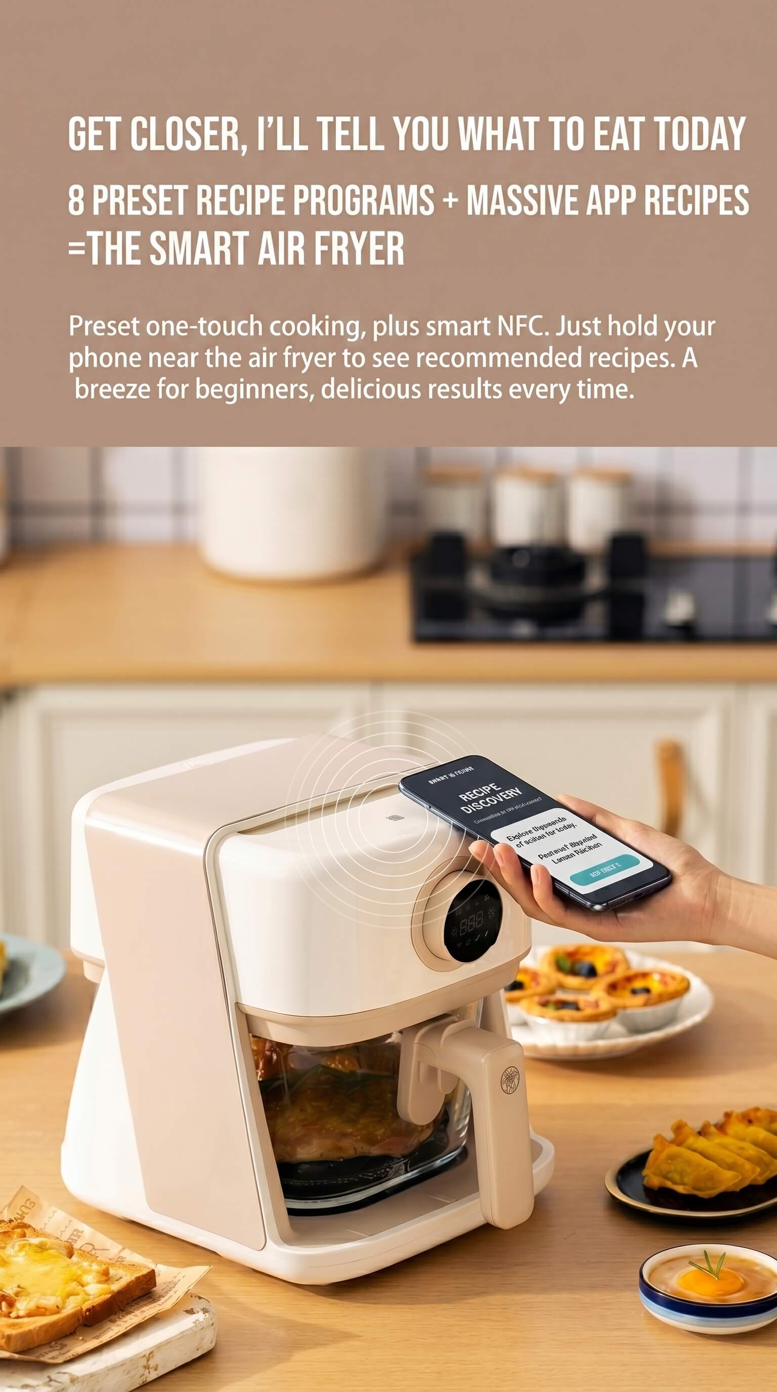 Zhiwu Boiling Visual Air Fryer Transparent Glass
