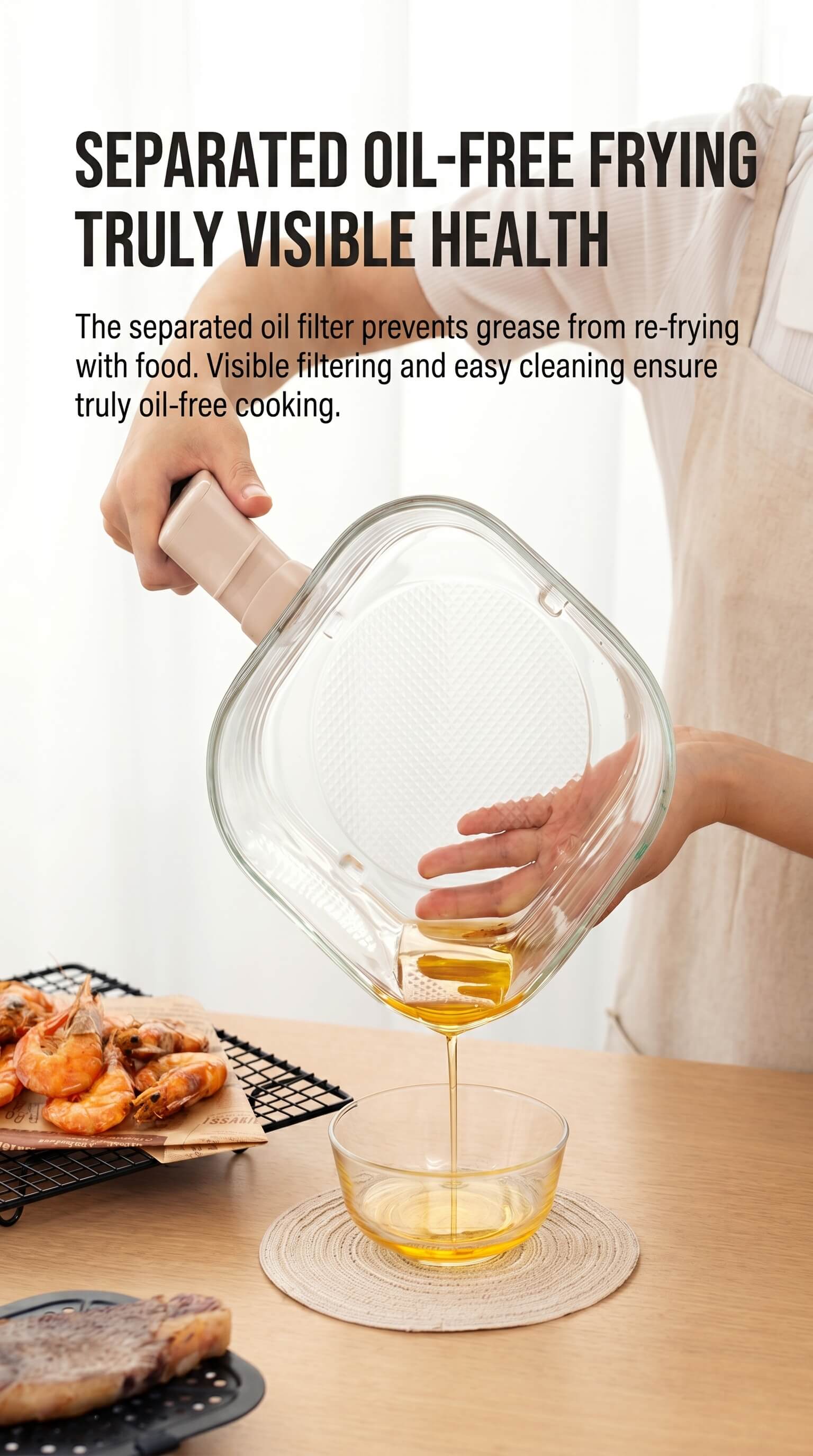Zhiwu Boiling Visual Air Fryer Transparent Glass